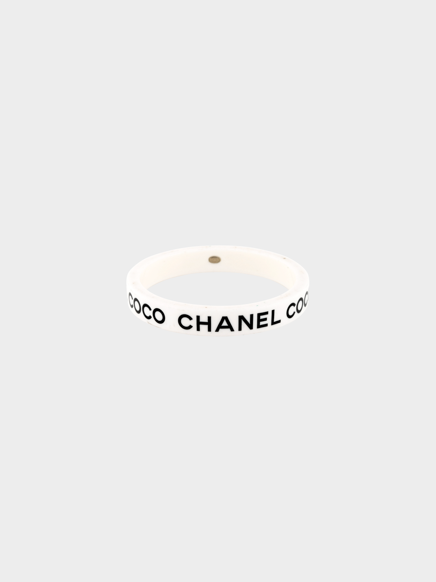 Chanel SS 2007 White Resin Coco Chanel Bangle
