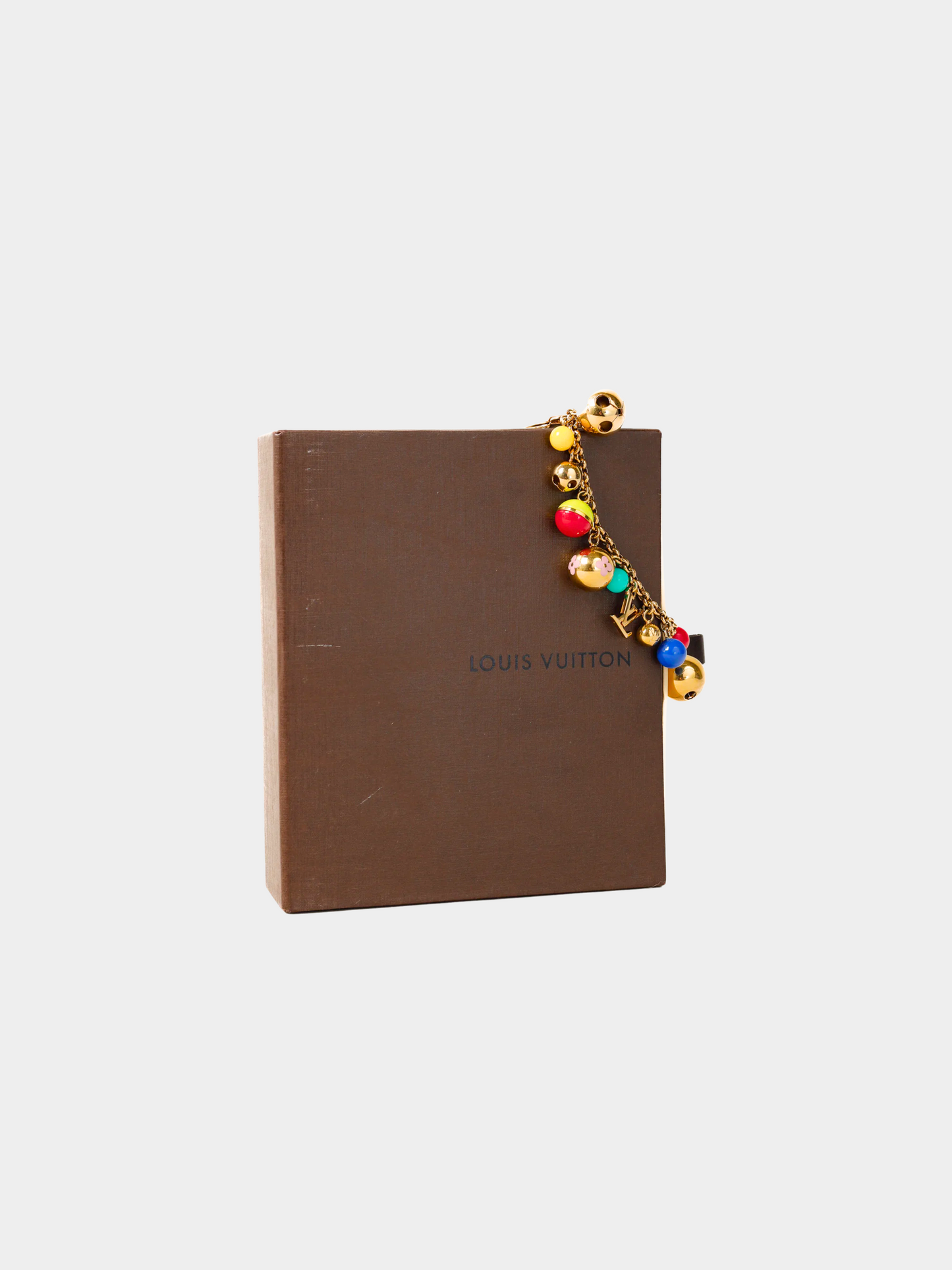Louis Vuitton 2007 Multicolored Grelot Gold-Tone Spherical Bag Charm Key Chain