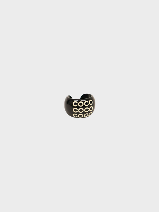 Chanel Spring 2001 Black Coco Crush Ring
