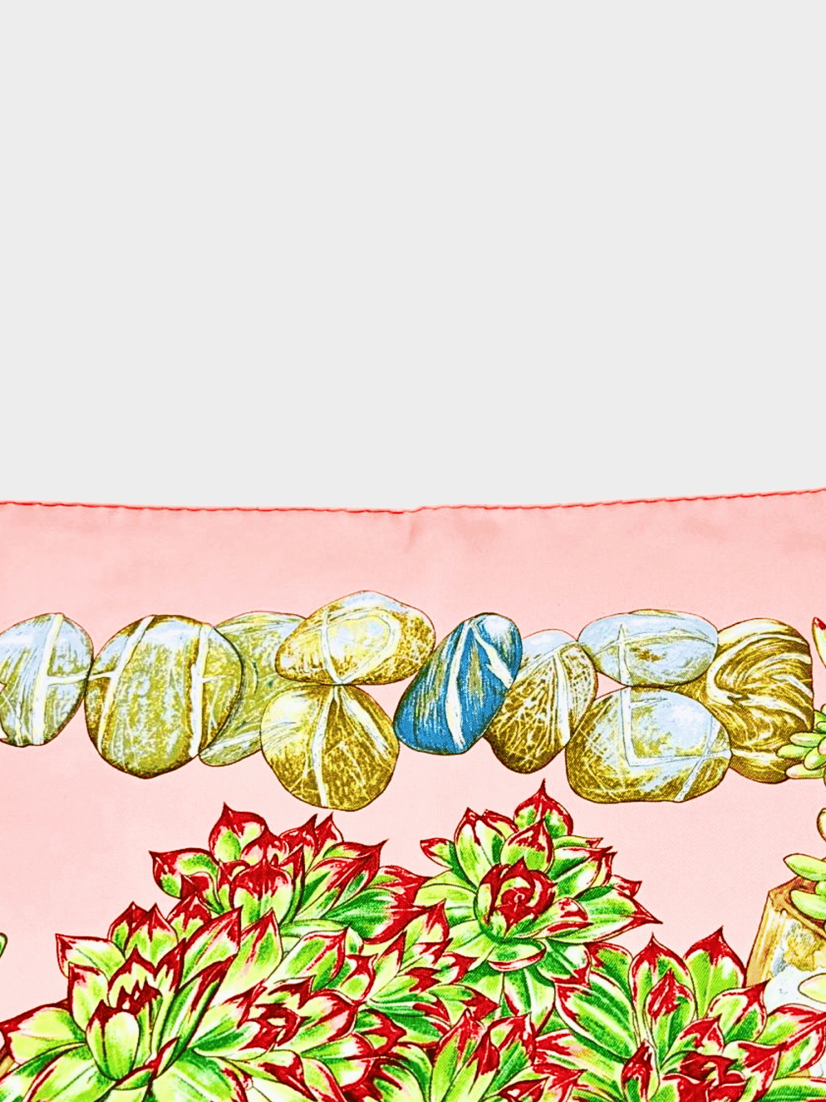 Hermes 2000s Pink Garden Secret Silk Carré 90 Scarf