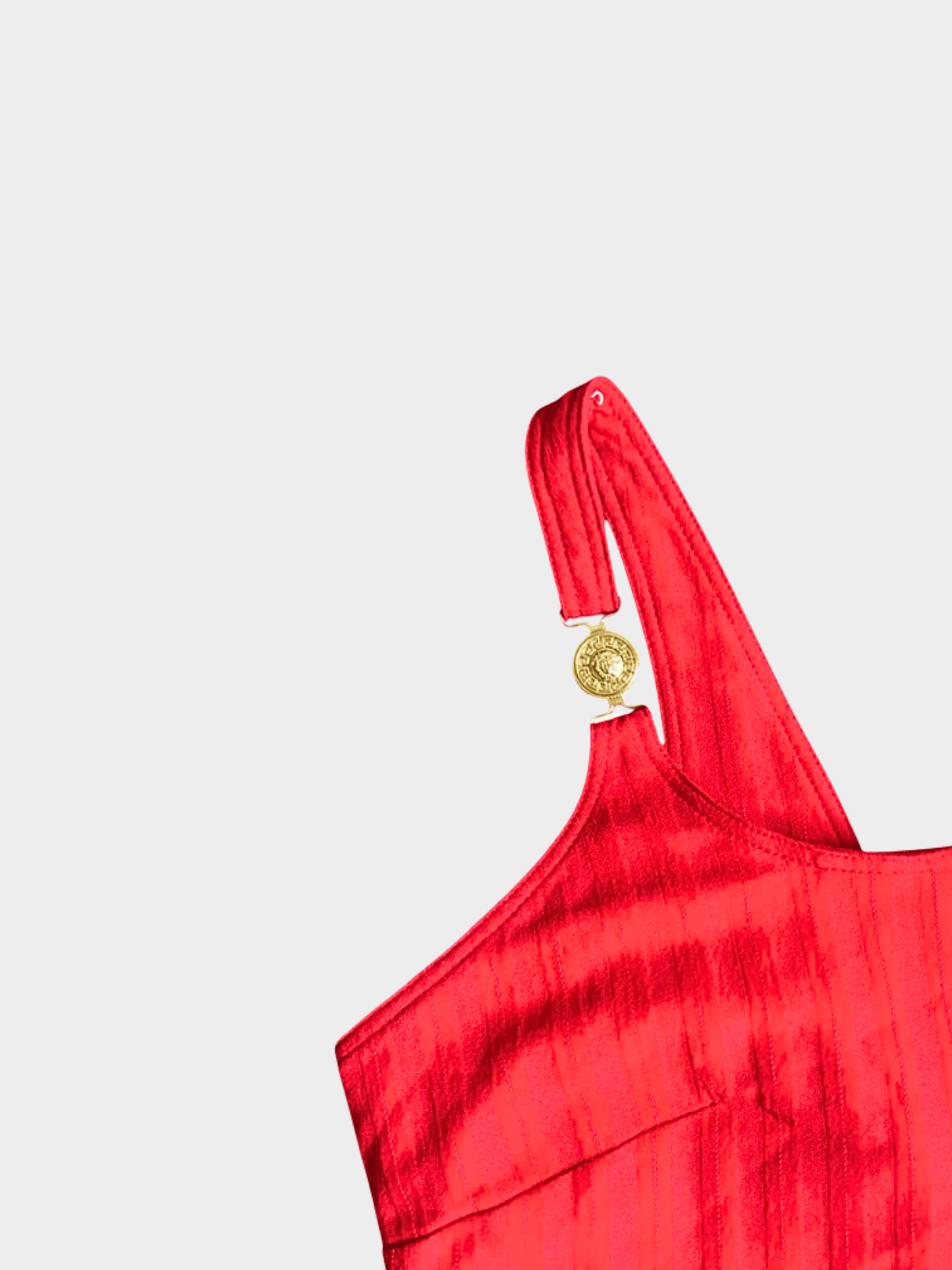 Versace Jeans Couture FW 1995 Red Medusa Bodycon Dress