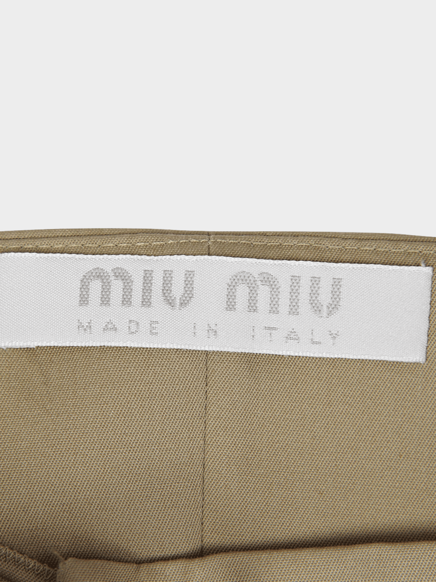Miu Miu SS 1998 Runway Khaki Lace Up Bustier