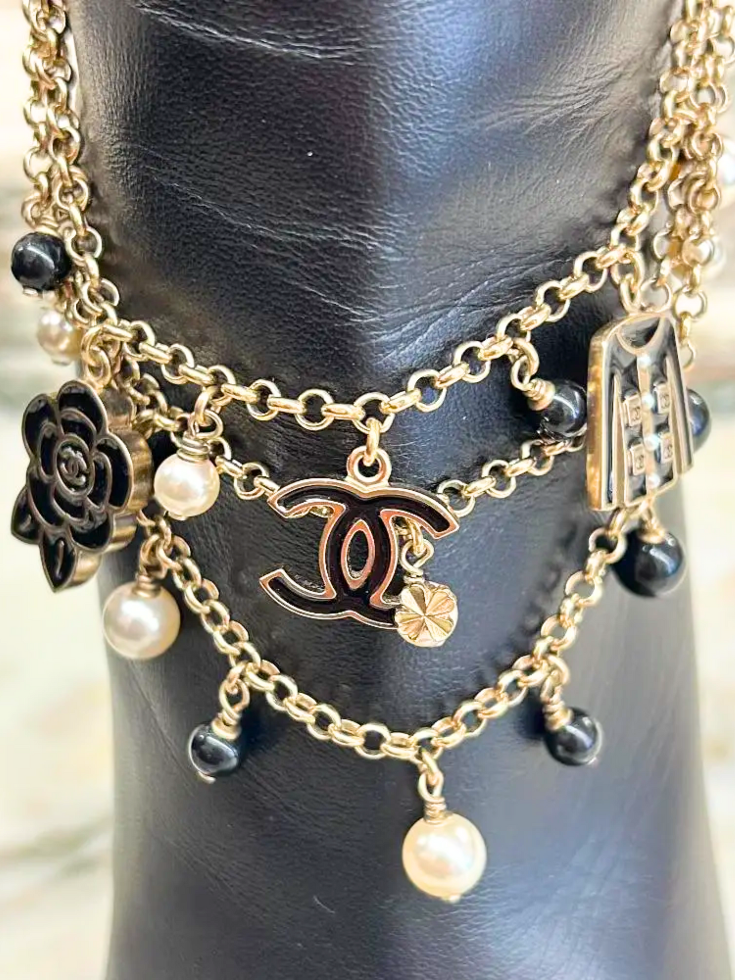 Chanel 2020 Black Leather Charm Boots