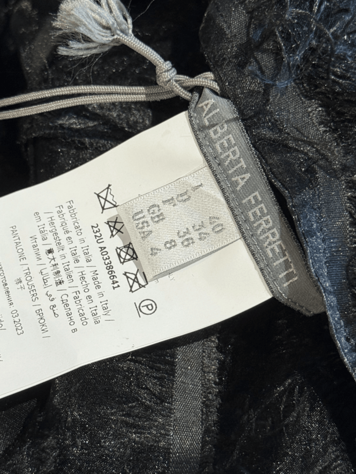 Alberta Ferretti 2010s Black Fringe Detailed Trousers