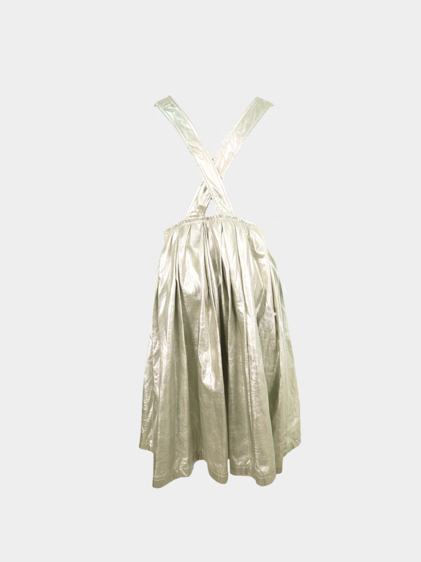 Comme Des Garcons AW 2017 Silver Suspender Skirt