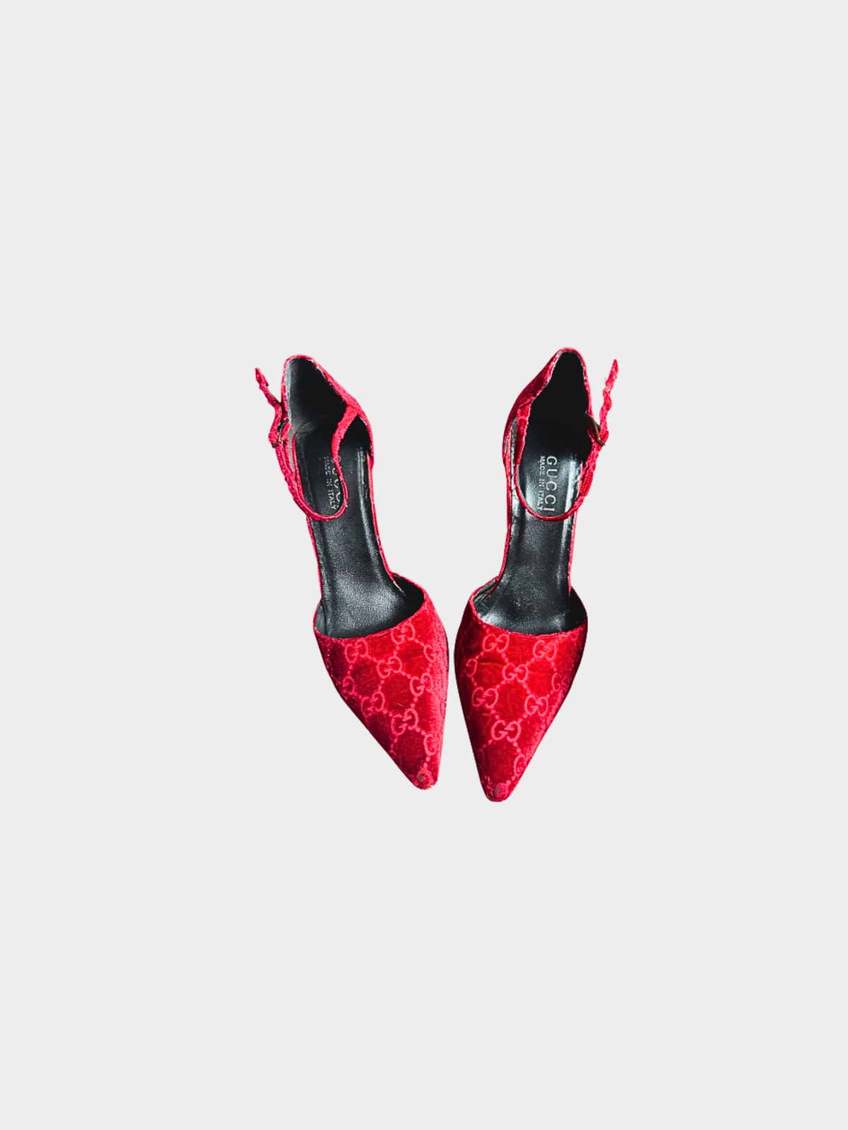 Gucci by Tom Ford FW 1997 Red GG Monogram Heels