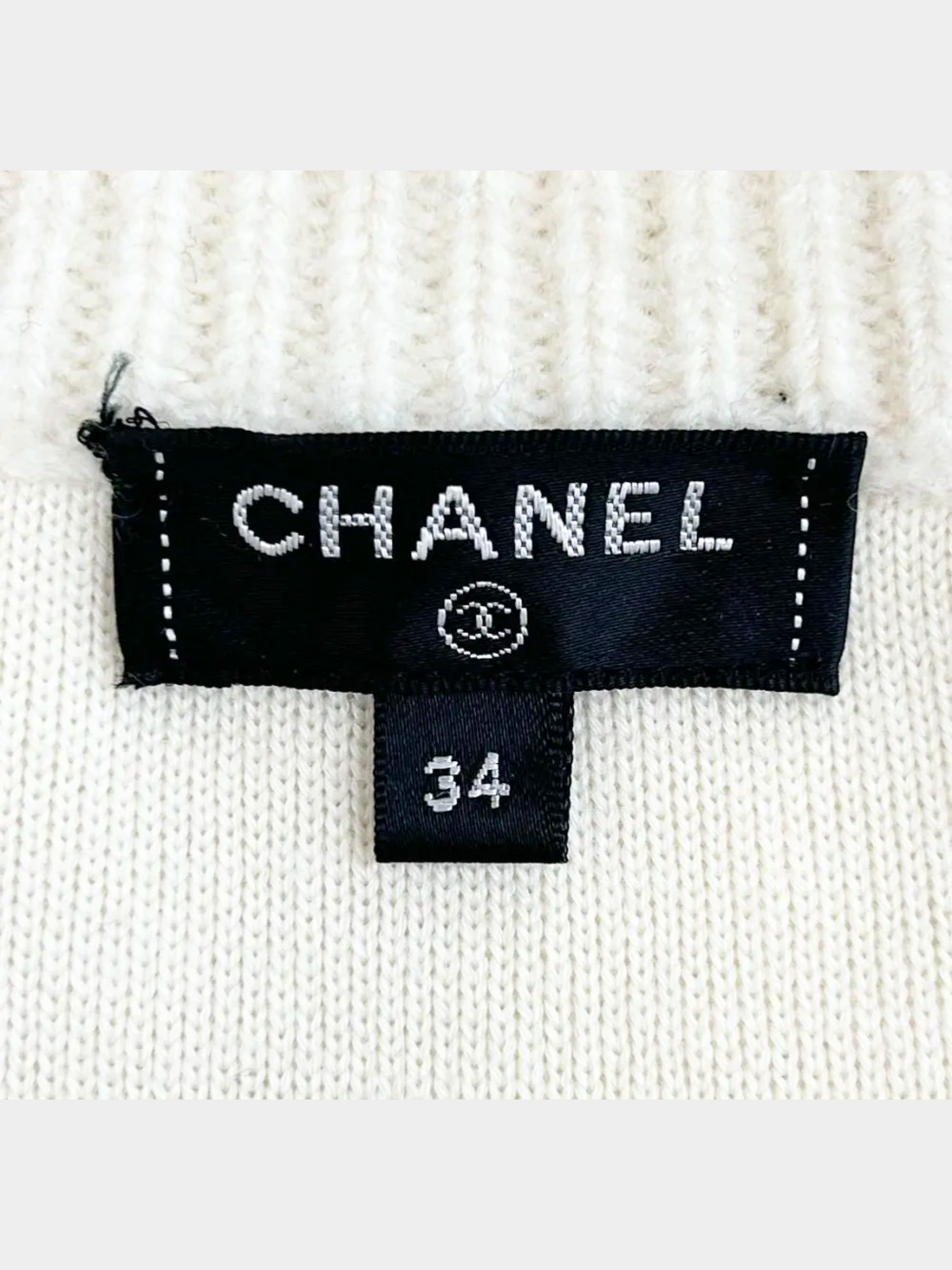 Chanel 2021 Cream Cashmere Sporty Cardigan