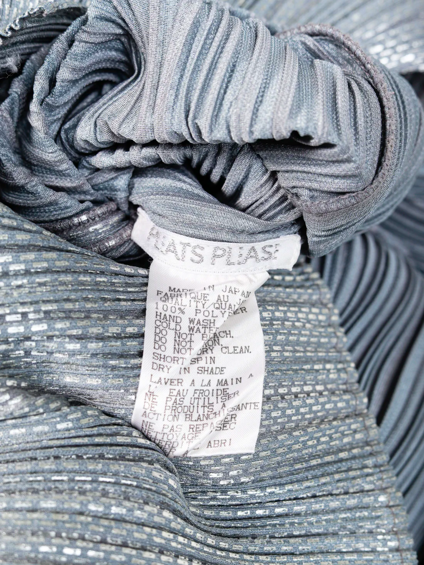 Issey Miyake Pleats Please 2000s Rare Archival Metallic Silver Maxi Dress
