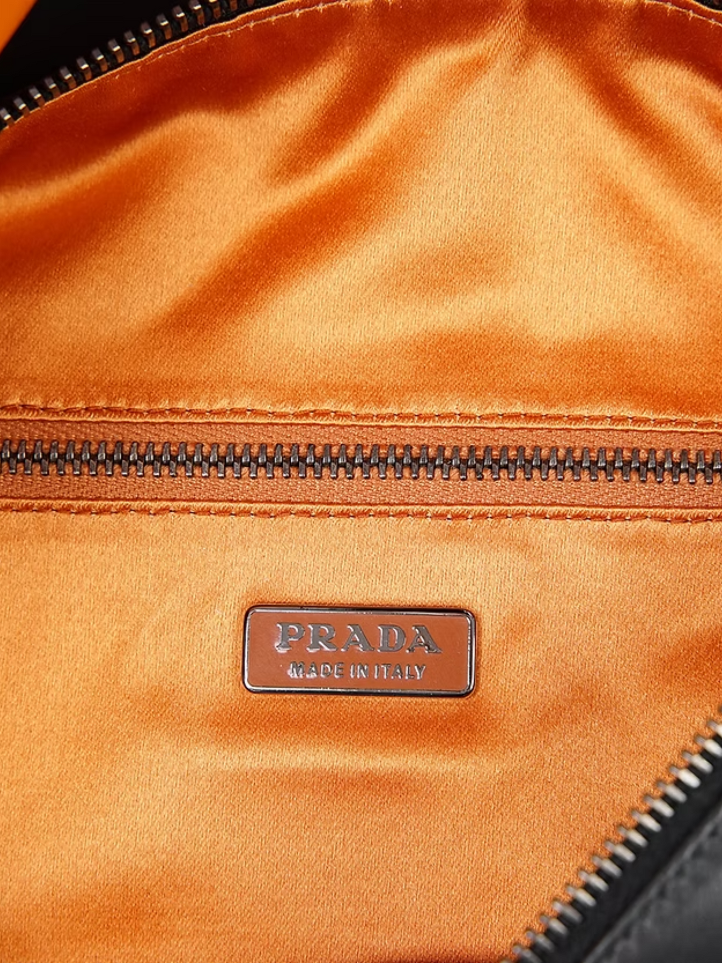 Prada SS 2001 Black Orange Rectangle Bag