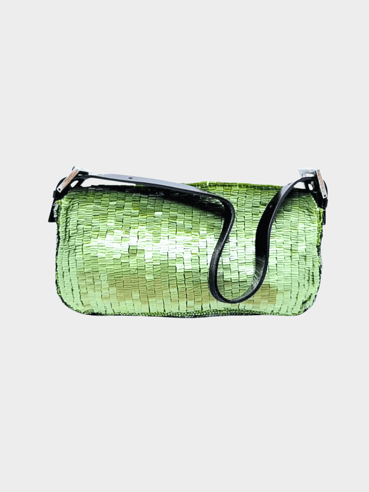 Fendi 2000s Green Sequined Baguette Bag