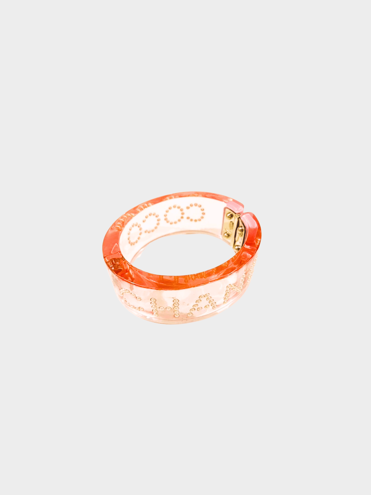 Chanel 2008 Pink Resin Pearl Coco Chanel Cuff
