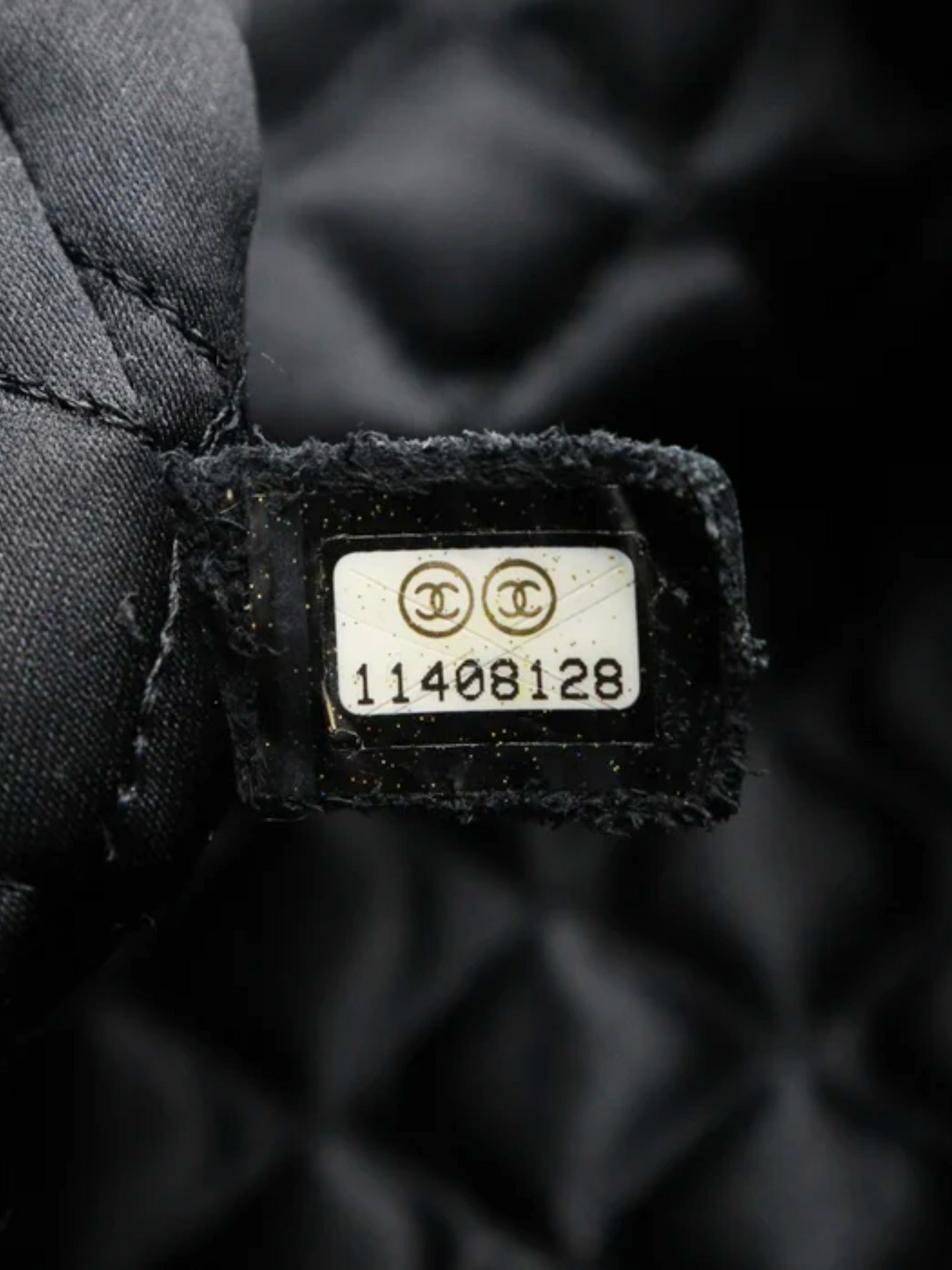 Chanel 2006 Black Coco Mark Chain Leather Tote Bag
