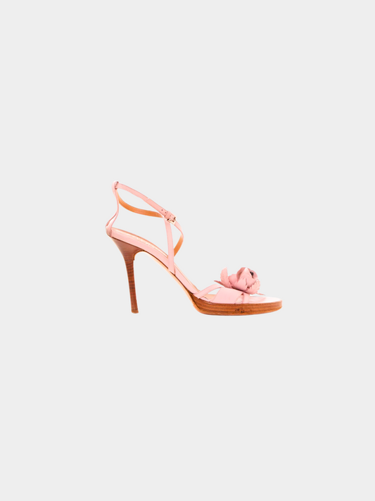 Valentino SS 2004 Dusty rose ankle strap heels