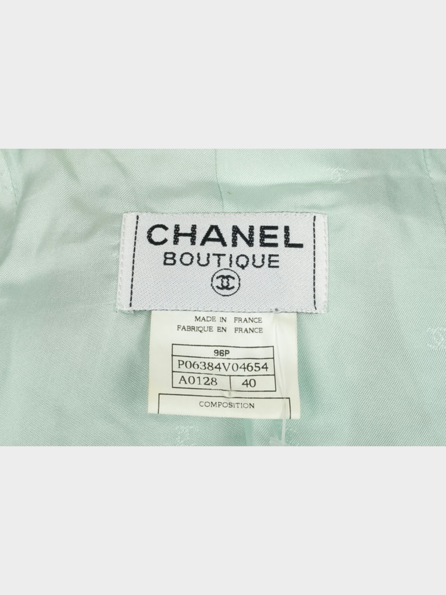 Chanel by Karl Lagerfeld SS 1996 Blue Tweed Collared Coat