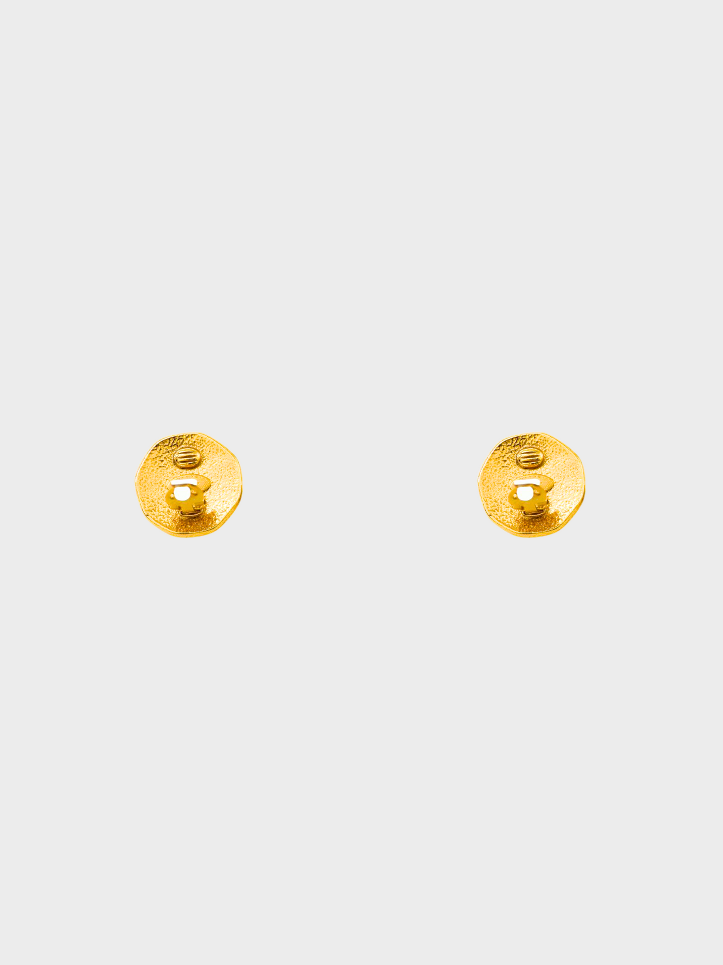Chanel 1995 Gold Coco Mark Pearl Clip-on Earrings