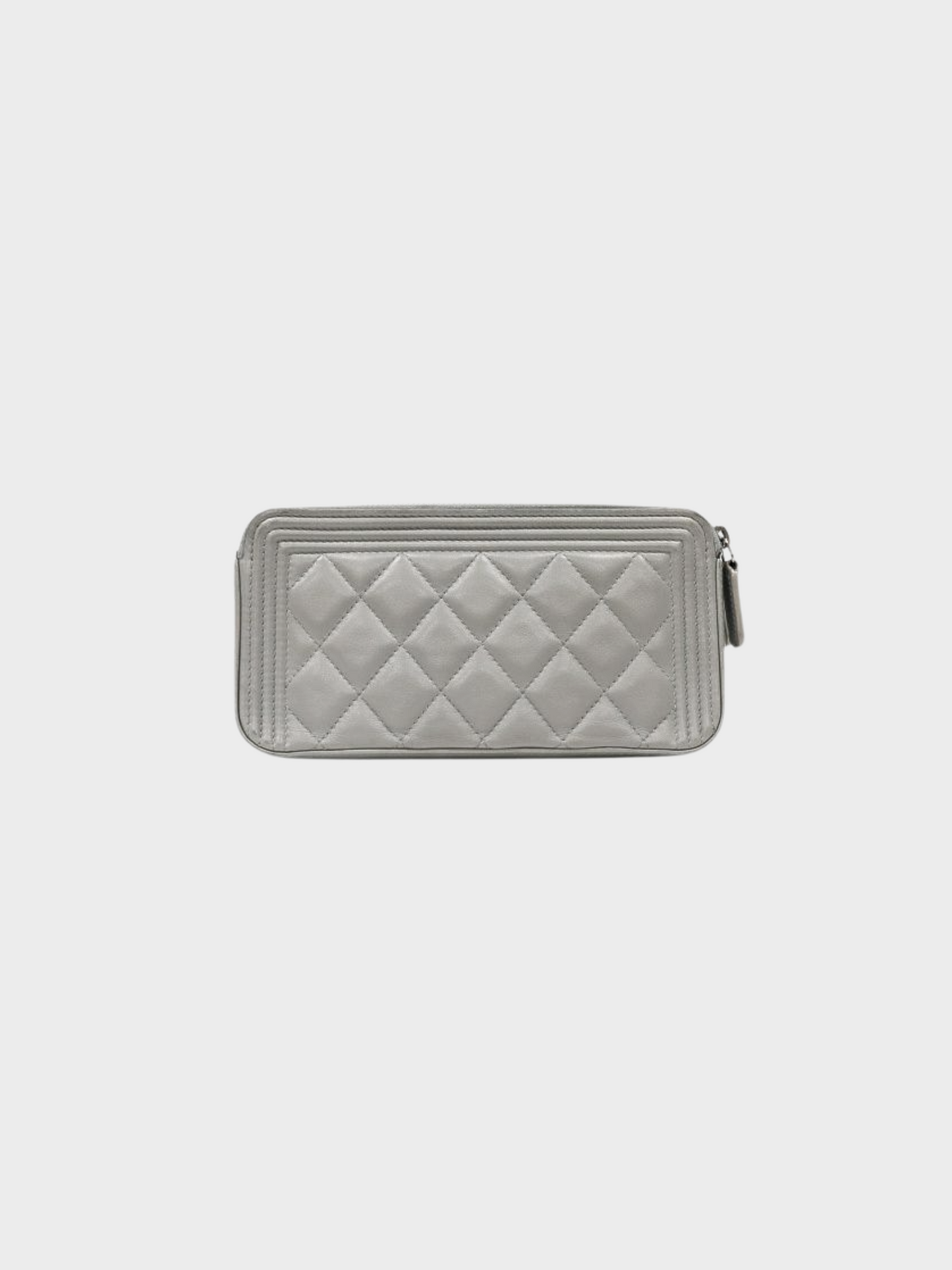 Chanel 2016 Grey Leboy Chain Wallet