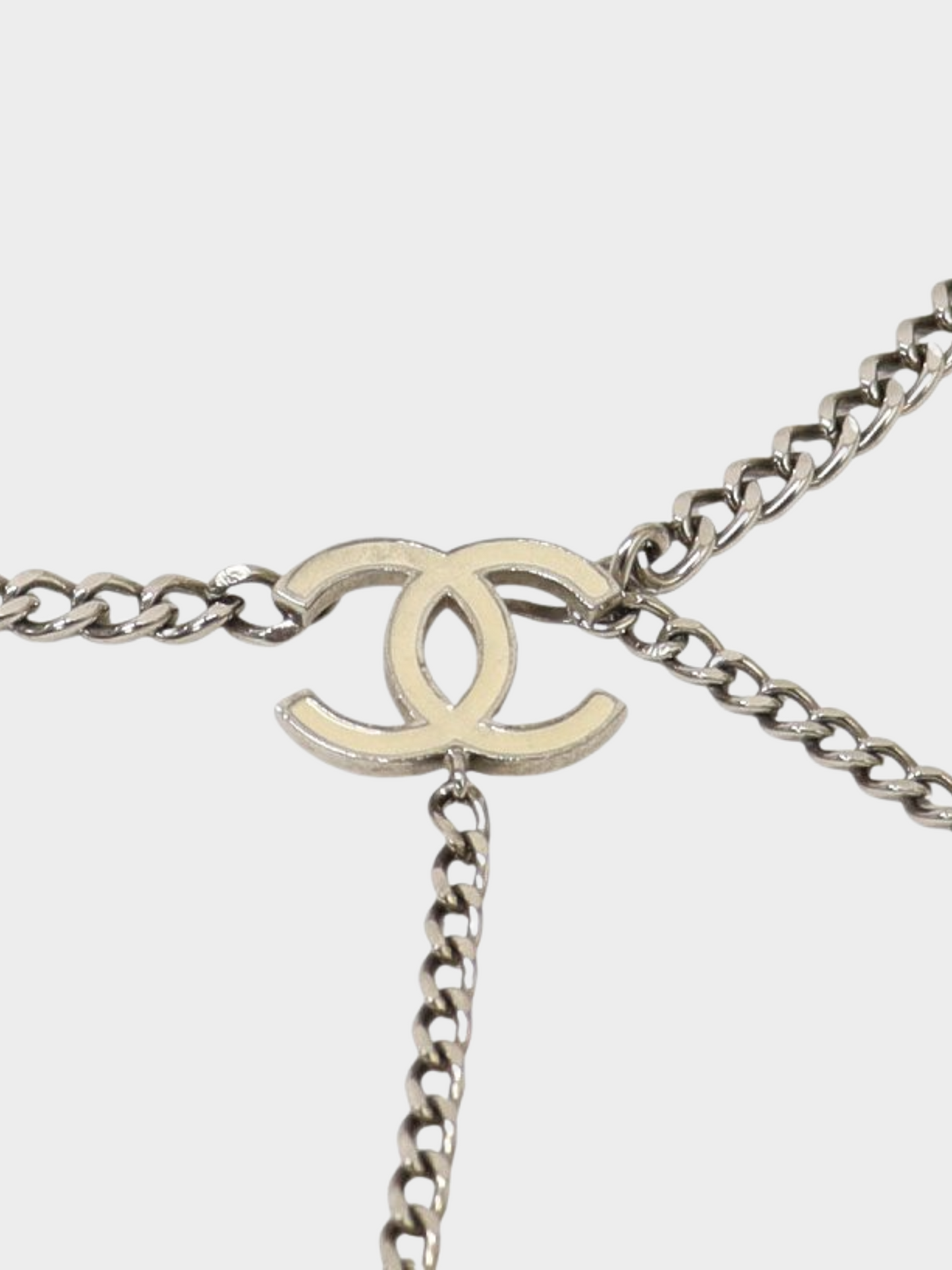 Chanel 2010s Silver Coco Chain Belt
