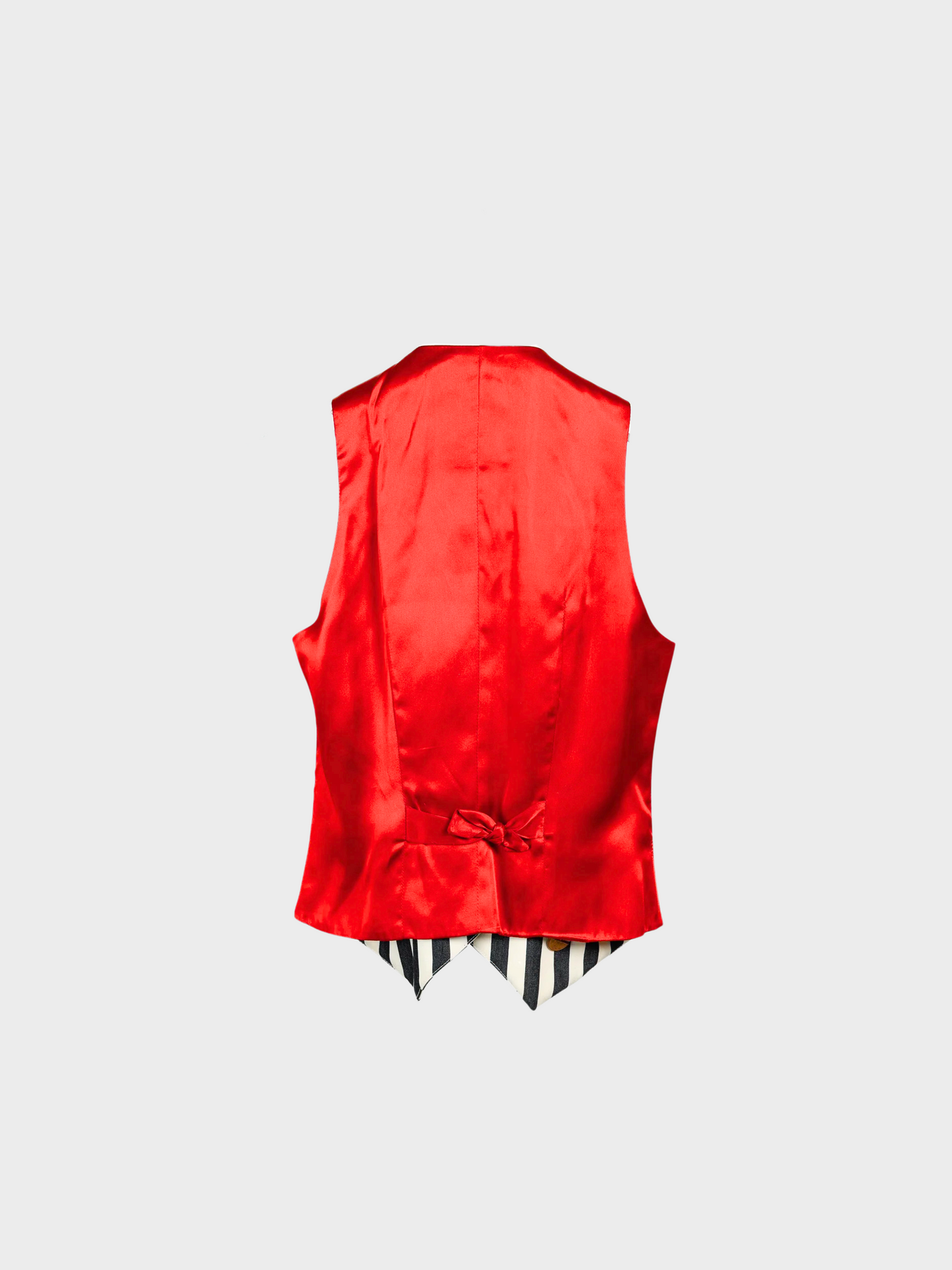 Moschino 1990s Cheap and Chic Striped Toy Button Waistcoat