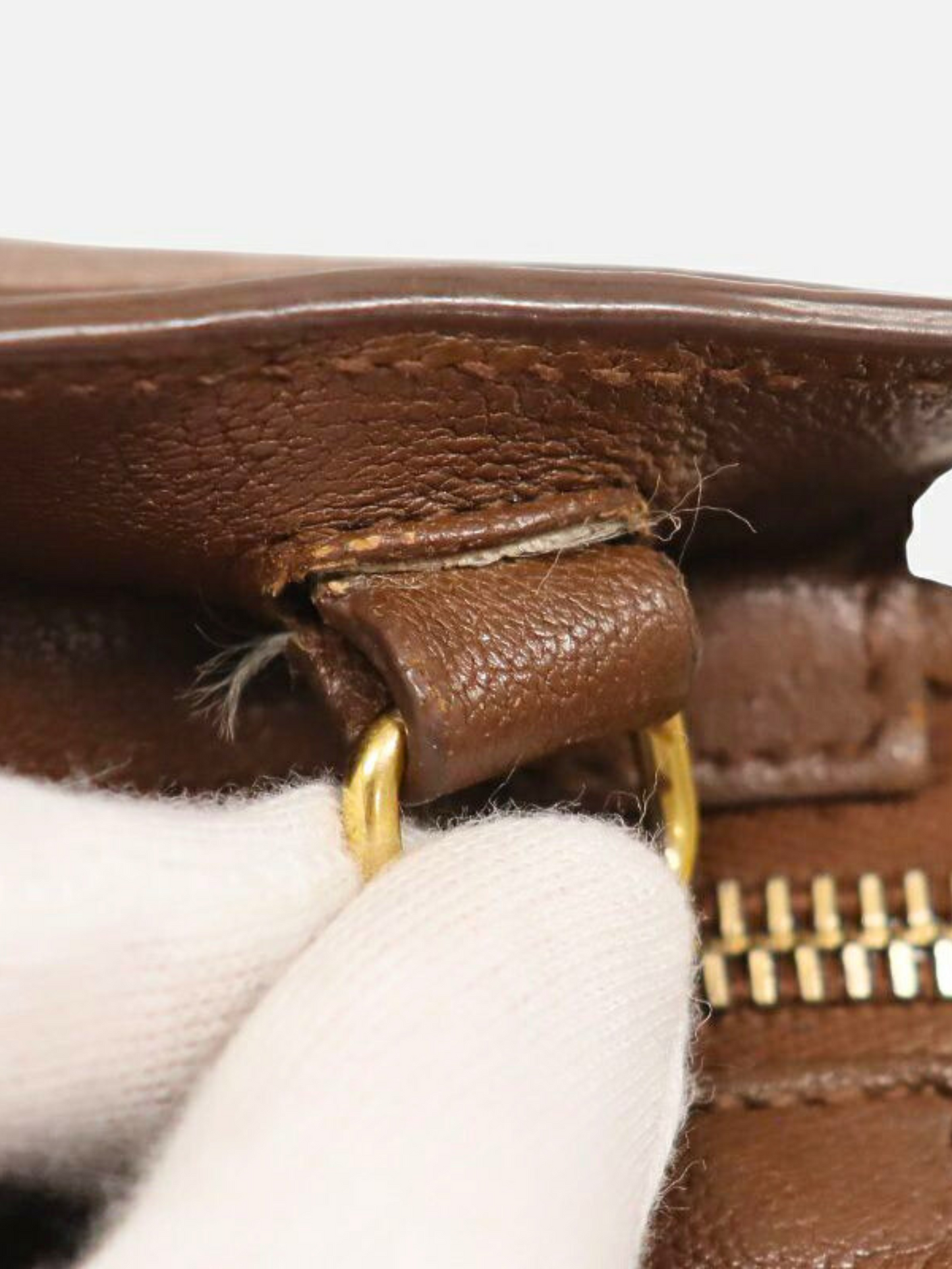 Yves Saint Laurent 2010s Brown Leather Y-Line Cabas Chic Bag