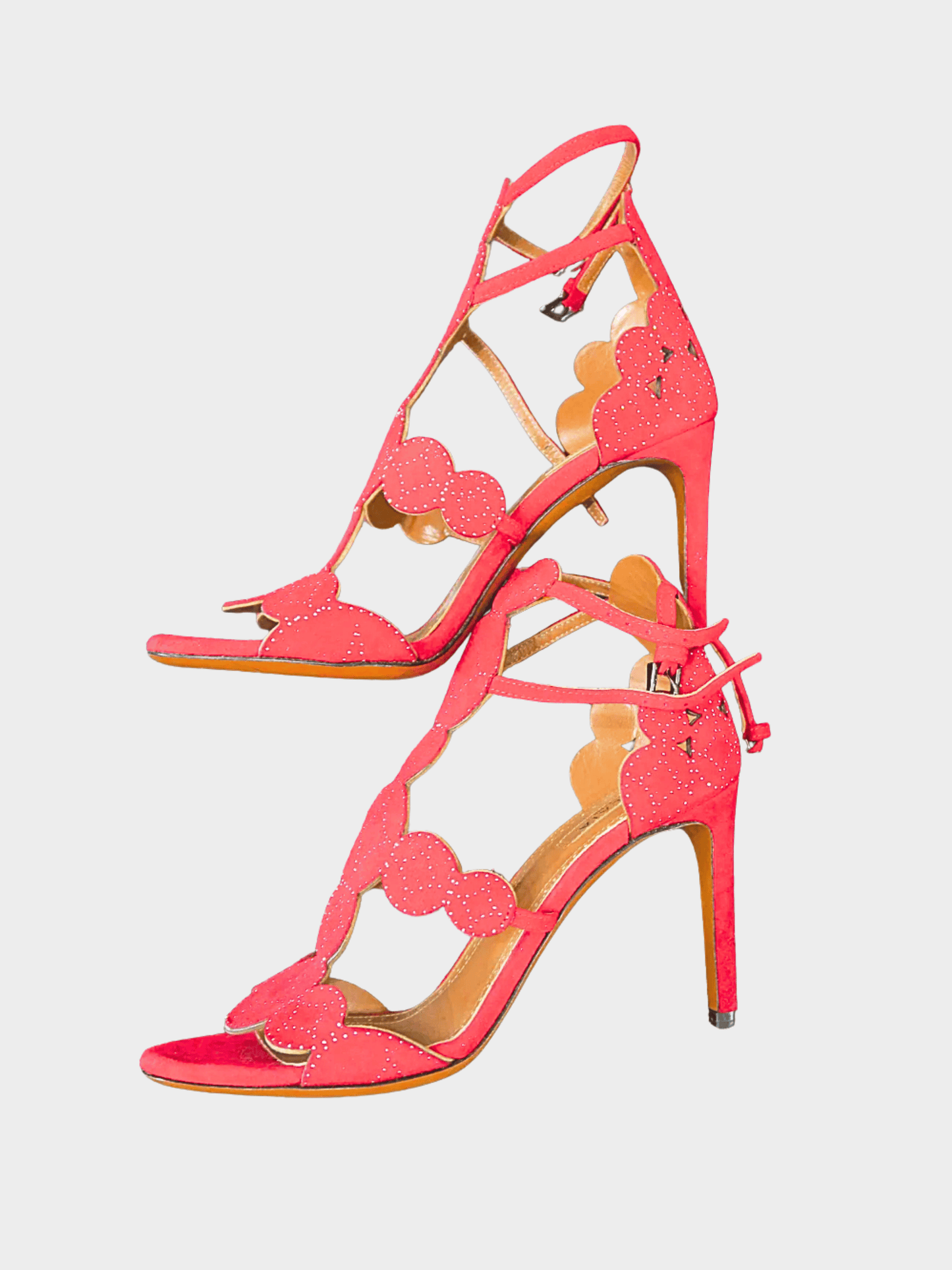 Alaïa 2010s Red Suede Leather High Heel Sandals