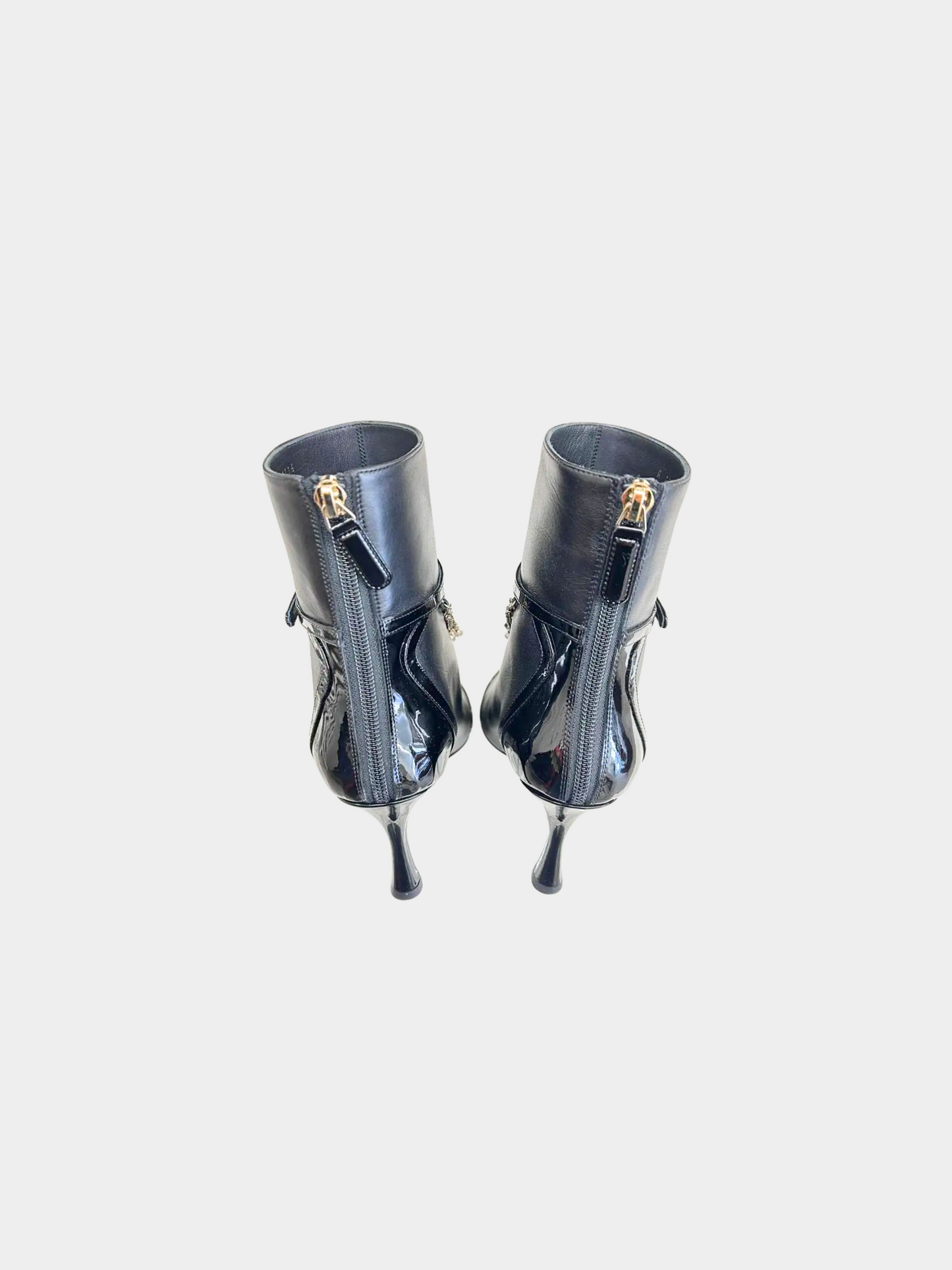 Chanel 2020 Black Leather Charm Boots