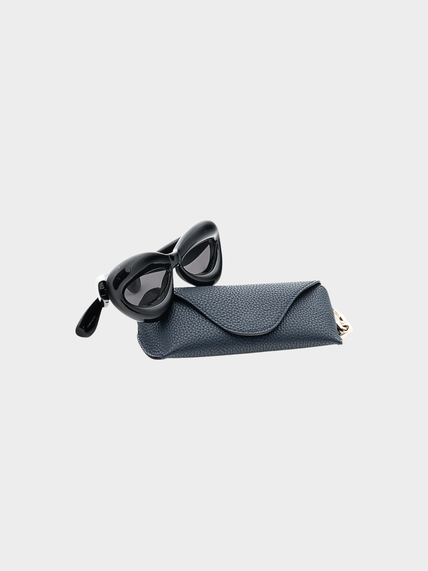 Loewe 2023 Black Cat Eye Inflated Sunglasses