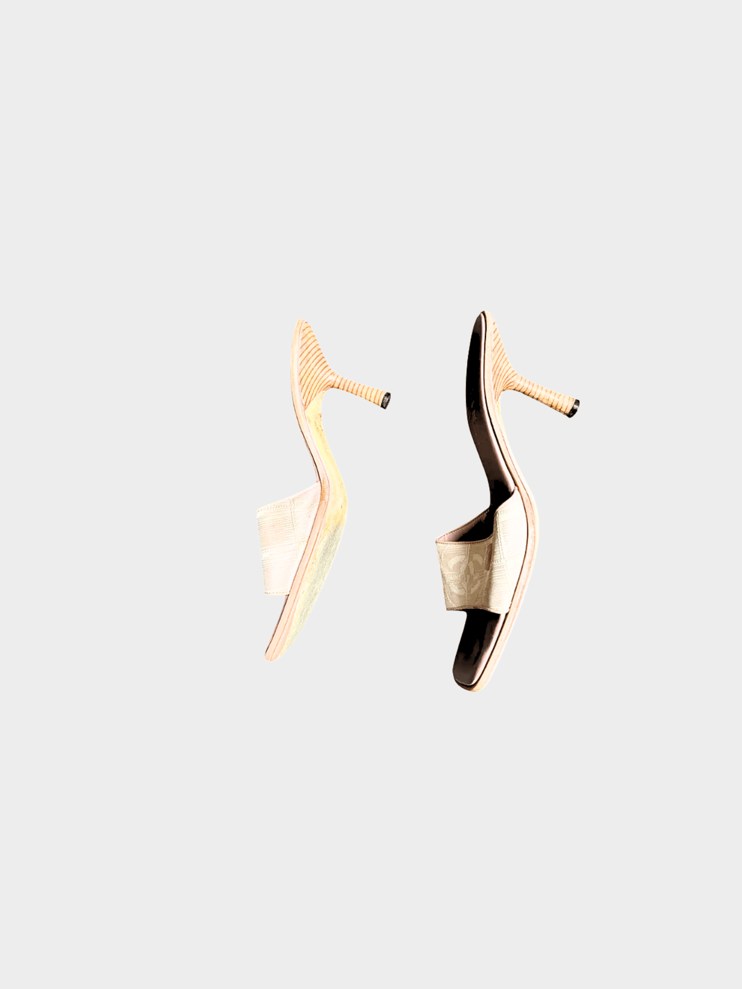 Chanel 2000s Pink Travel Line Canvas Heels