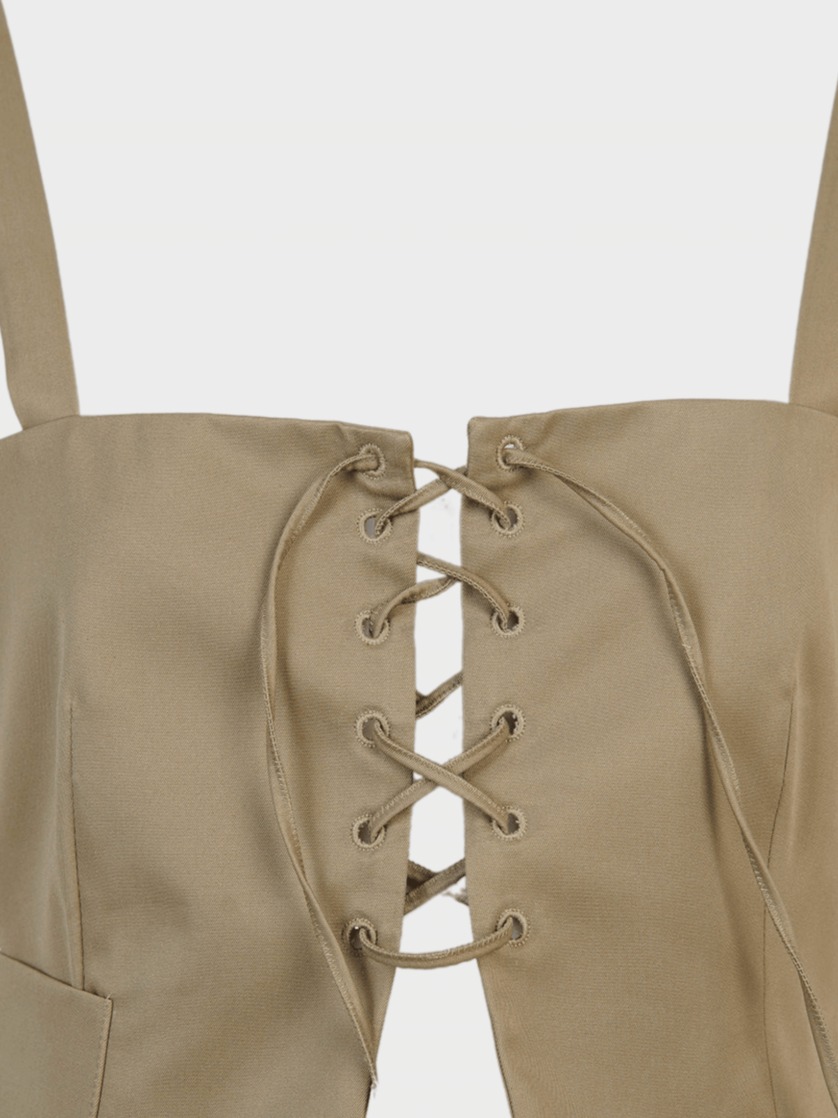 Miu Miu SS 1998 Khaki Top and Skirt Set