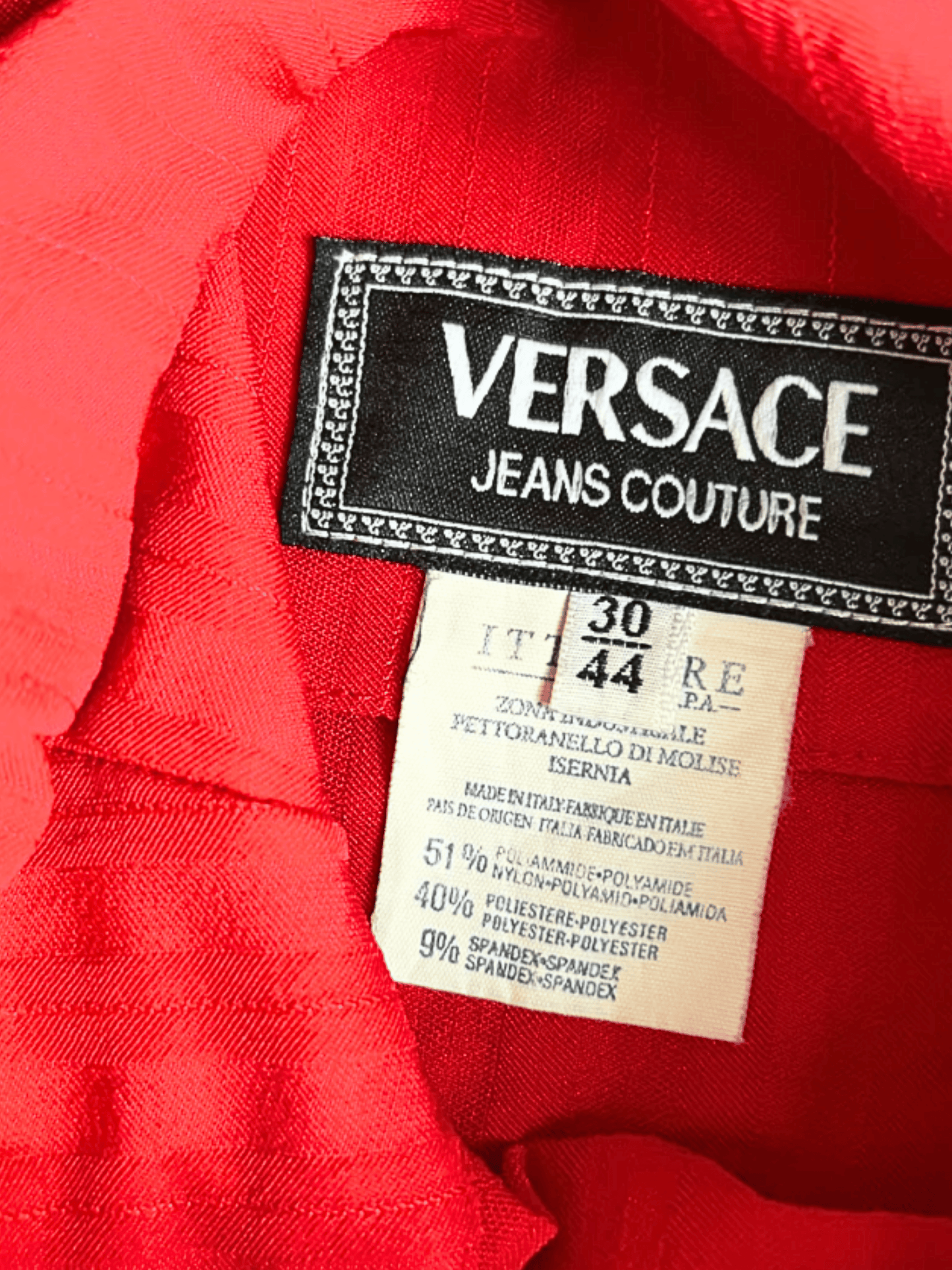 Versace Jeans Couture FW 1995 Red Medusa Bodycon Dress