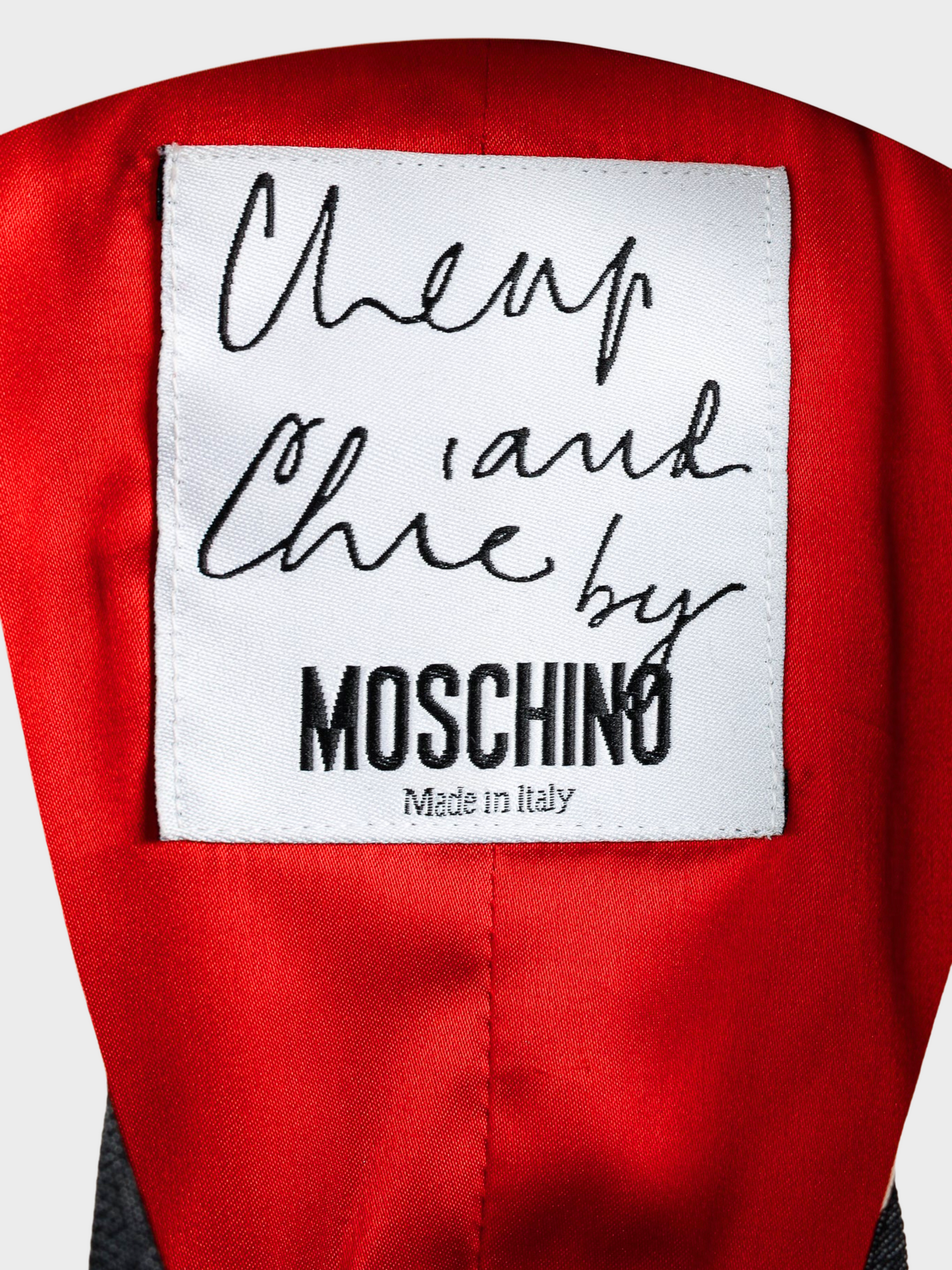 Moschino 1990s Cheap and Chic Striped Toy Button Waistcoat