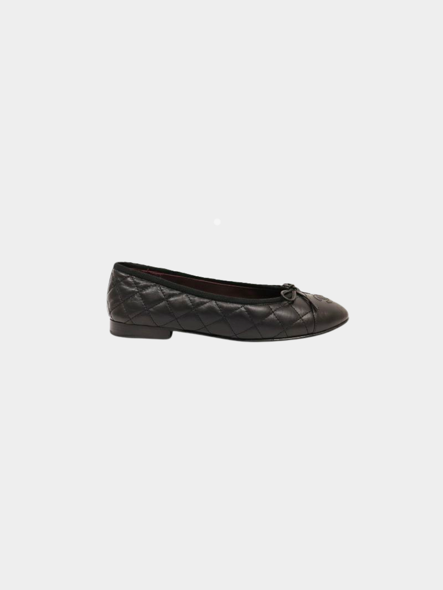 Chanel 2010s Black Leather Ballet Flats