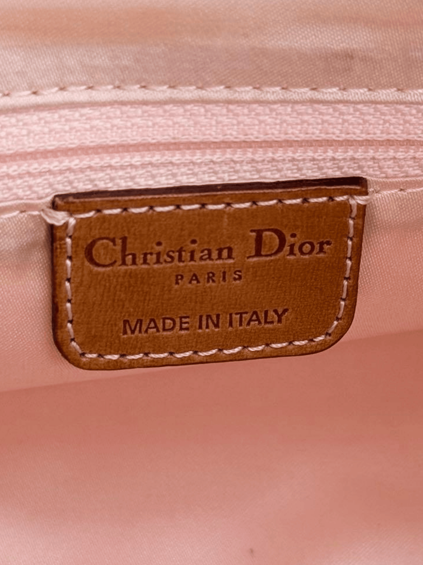 Christian Dior 2006 Beige Monogram Trotter Romantique Boston Bag