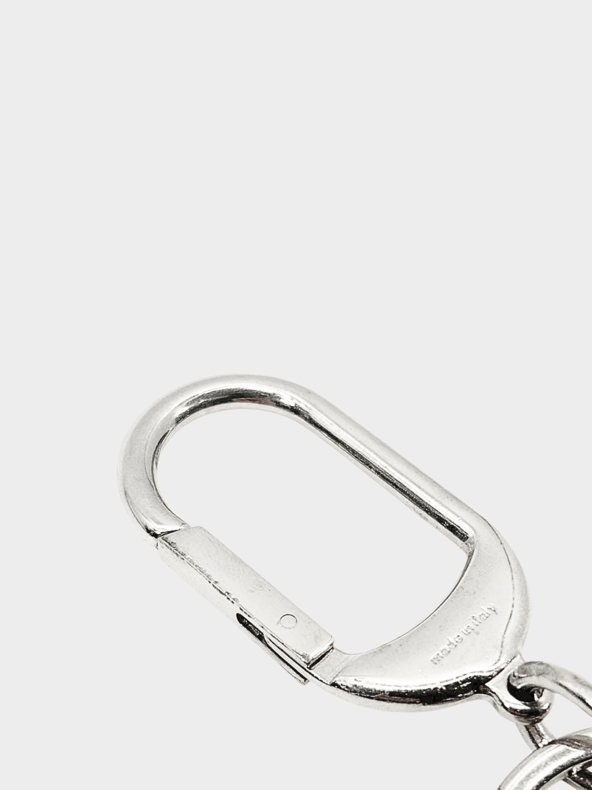 Christian Dior 2000s Silver DIOR Spell Out Charm Keychain