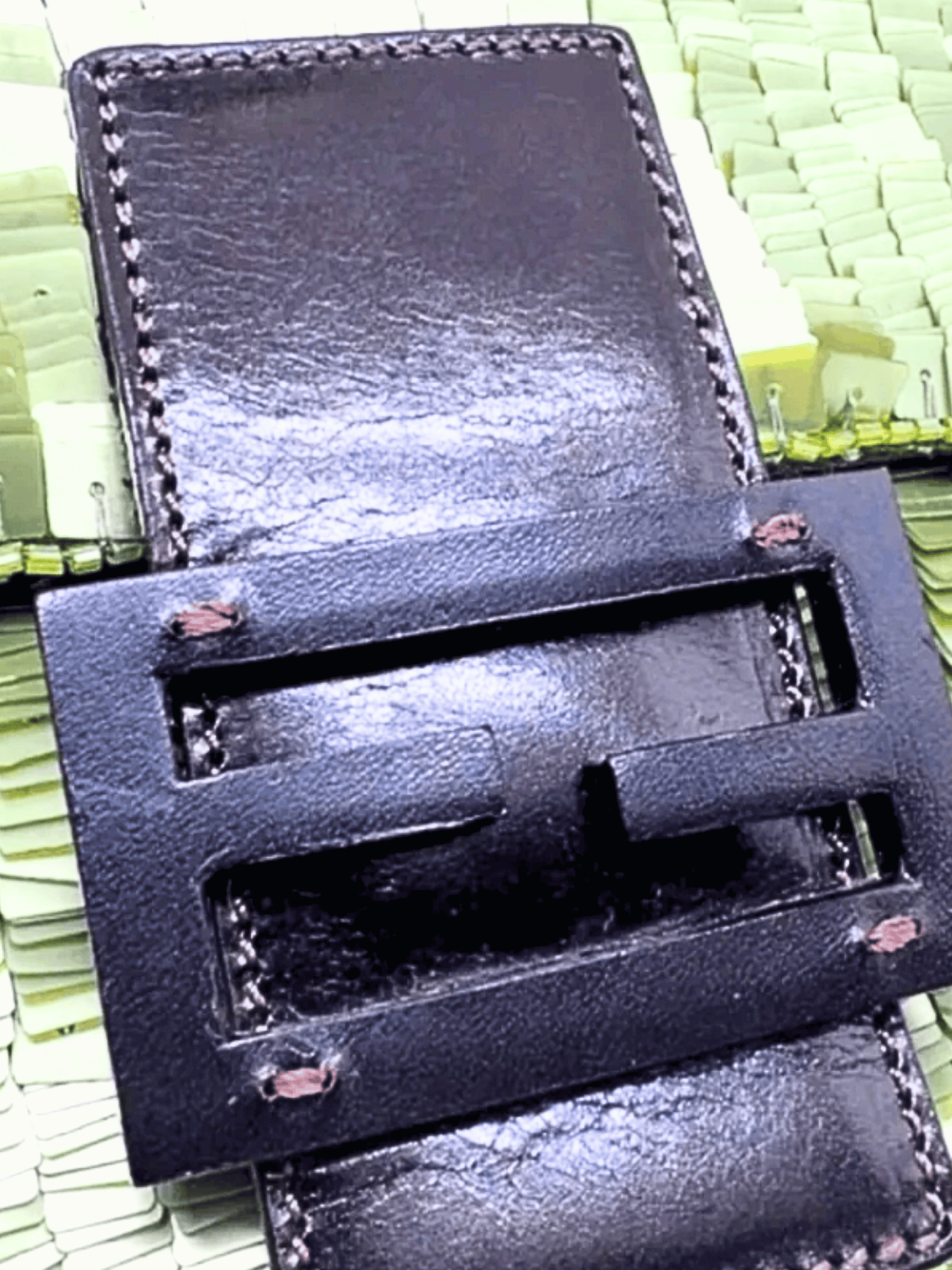 Fendi 2000s Green Sequined Baguette Bag