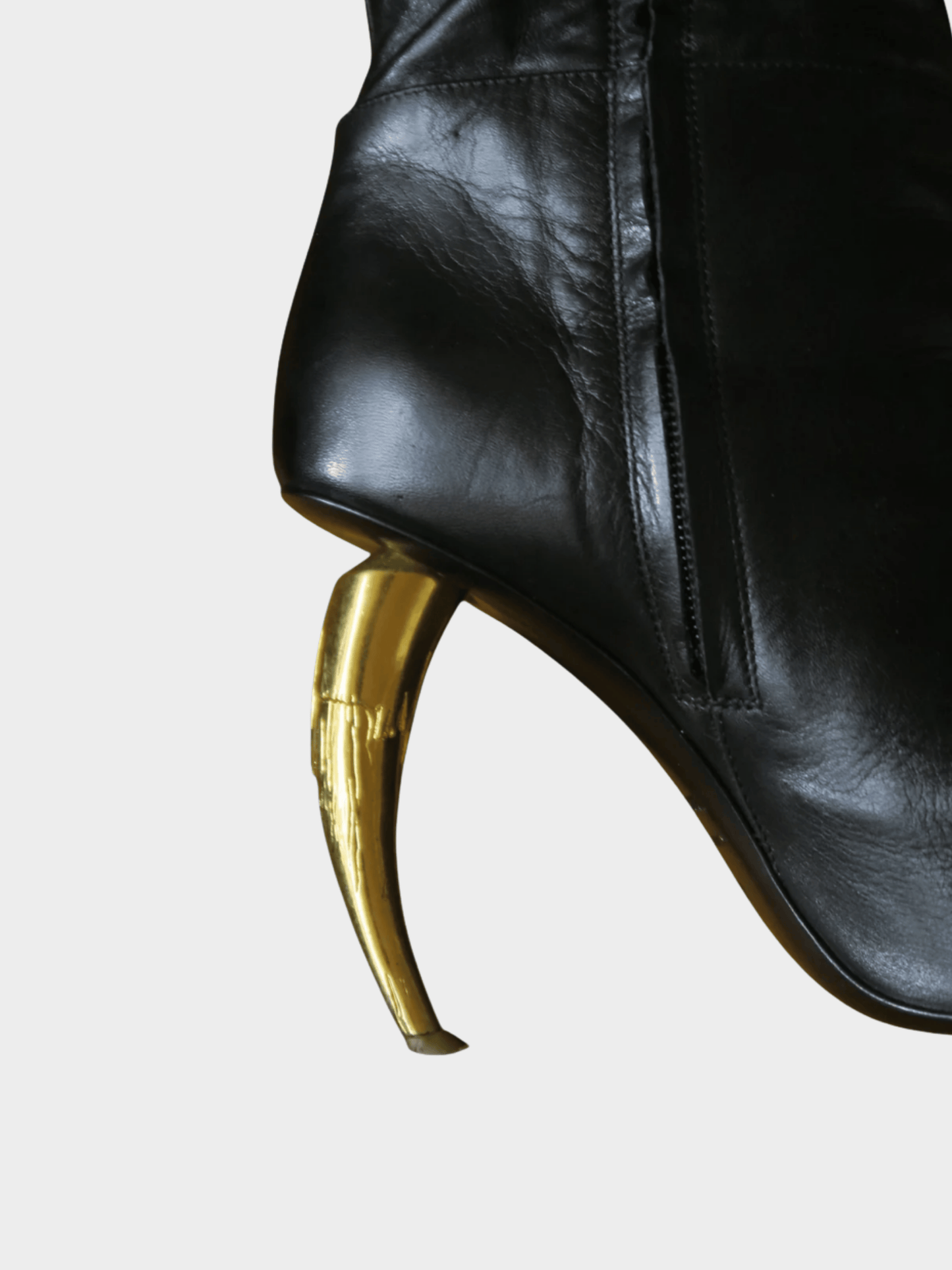 Roberto Cavalli 2000s Runway Black Knee High Boots