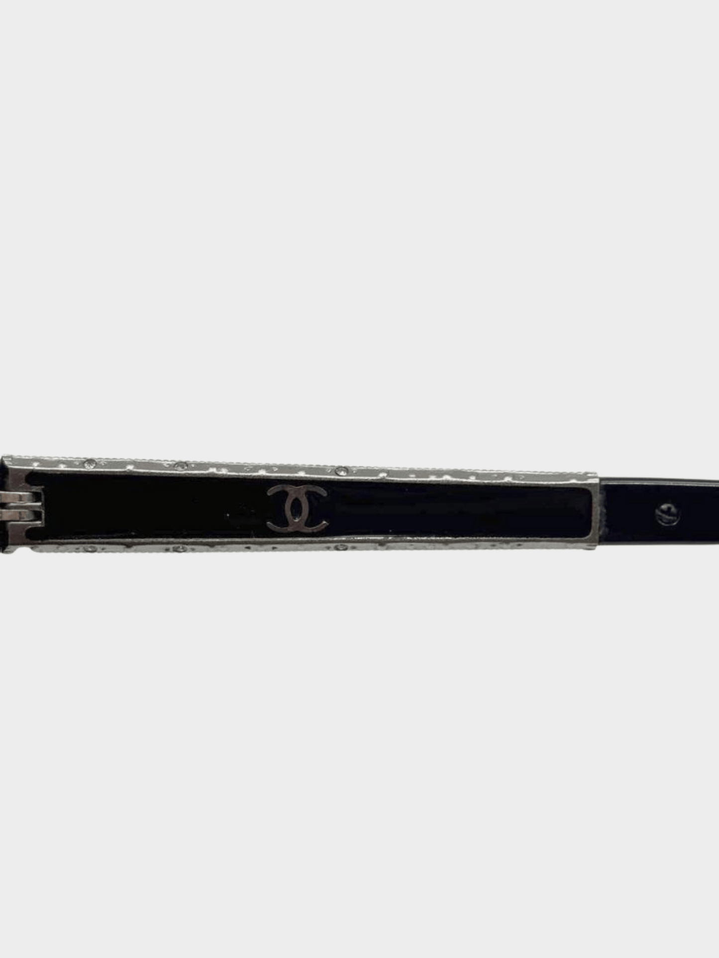 Chanel 2000s Black Rhinestone Eyeglasses