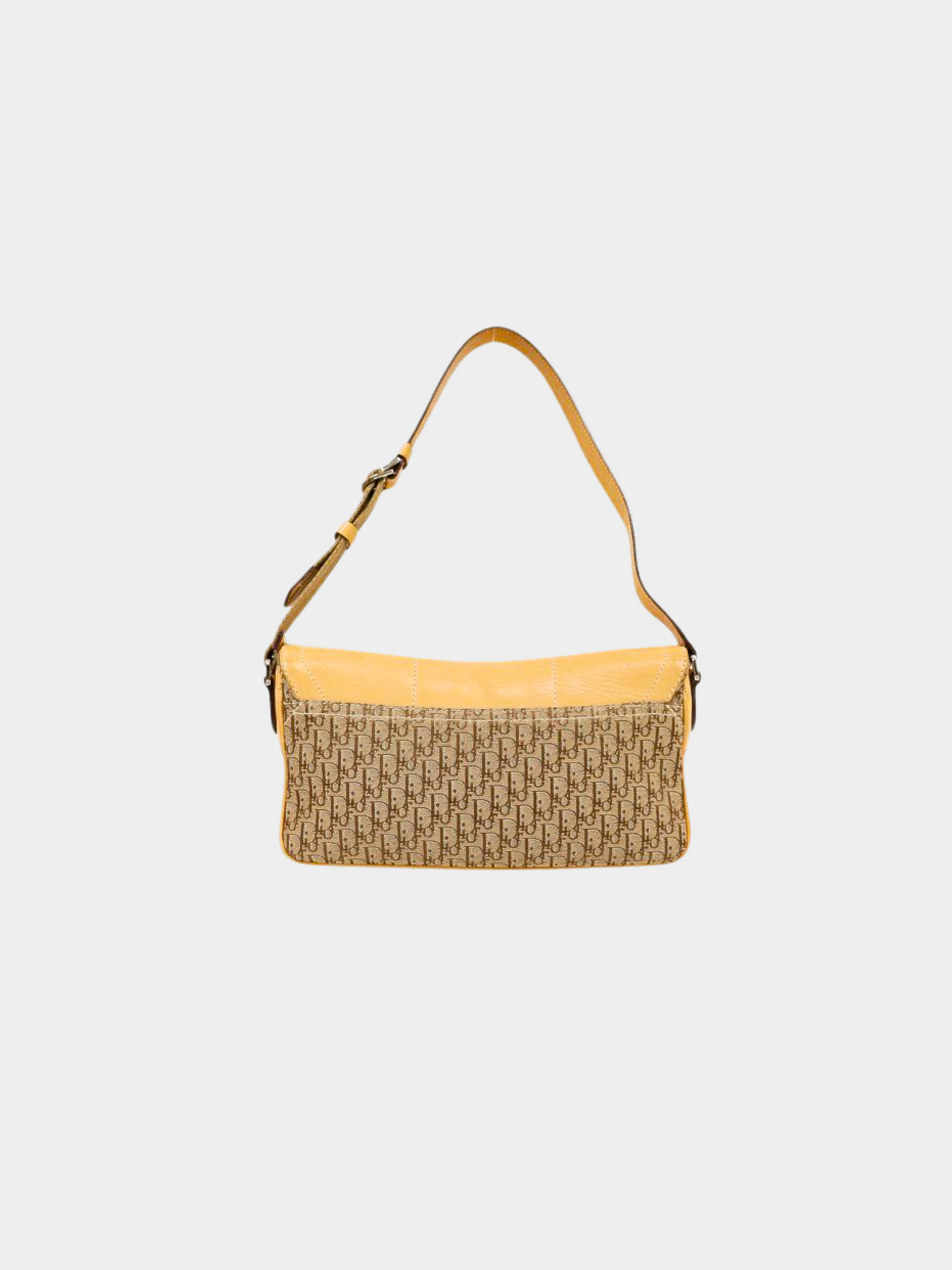 Christian Dior 2000s Beige Monogram Canvas Leather bag
