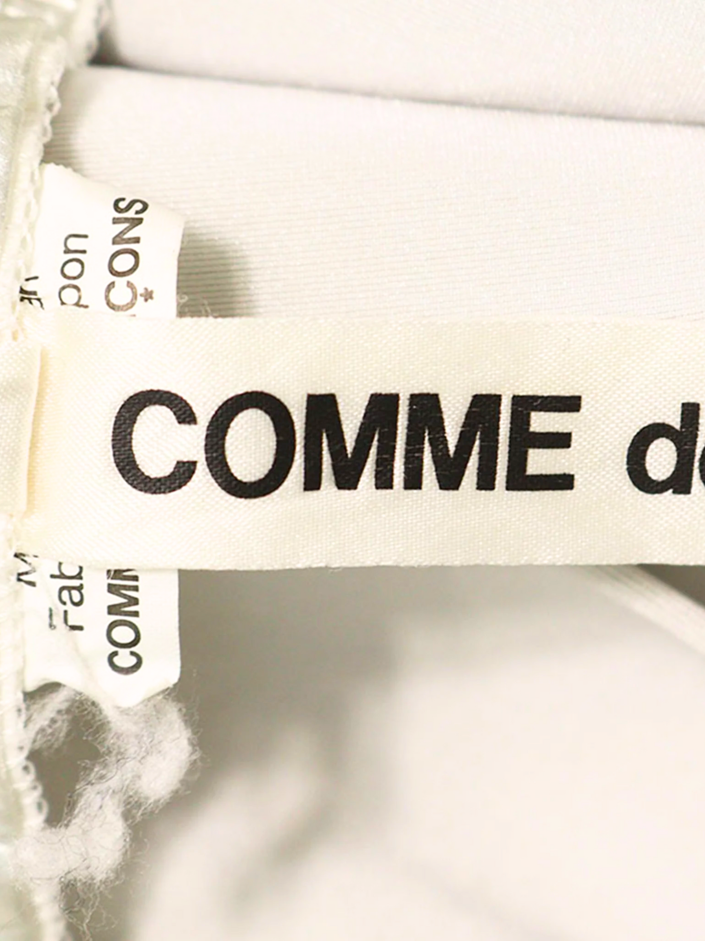 Comme Des Garcons AW 2017 Silver Suspender Skirt