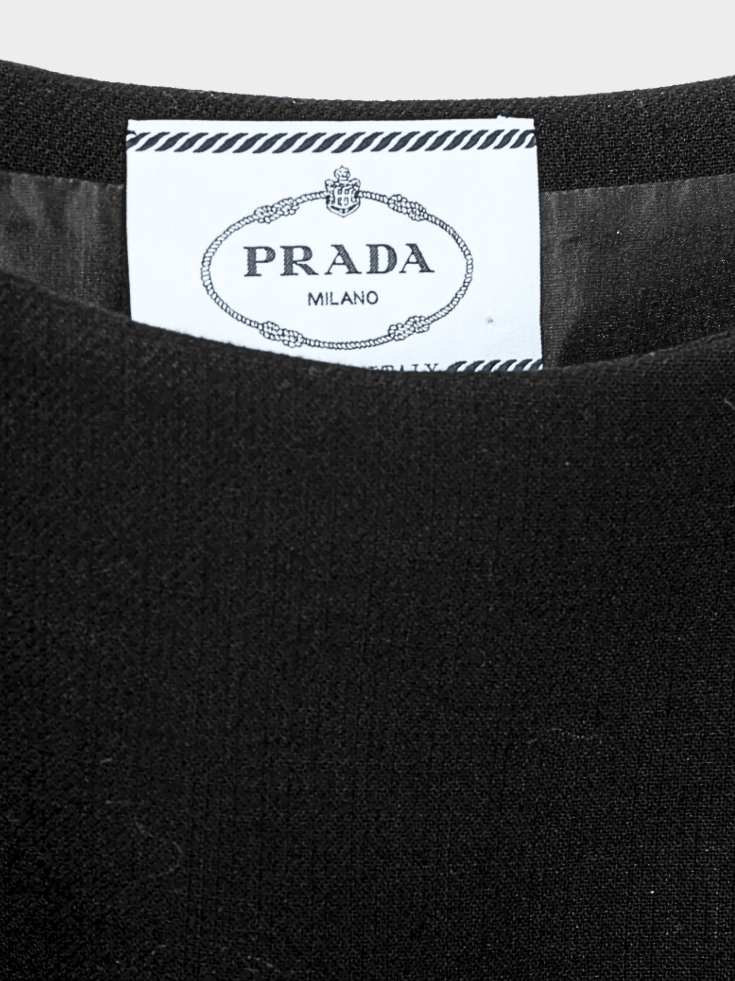Prada AW 2012 Black Wool-Crepe Crystal-Embellished Dress