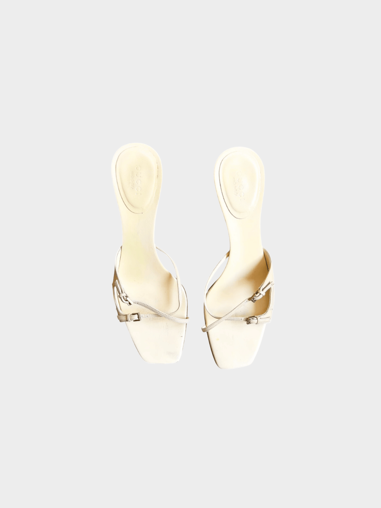 Gucci by Tom Ford 2000s Cream Mule Heels