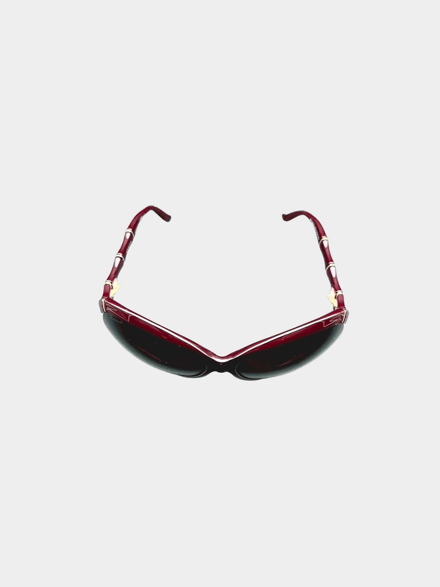 Gucci 2000s Brown Bamboo Frame Sunglasses