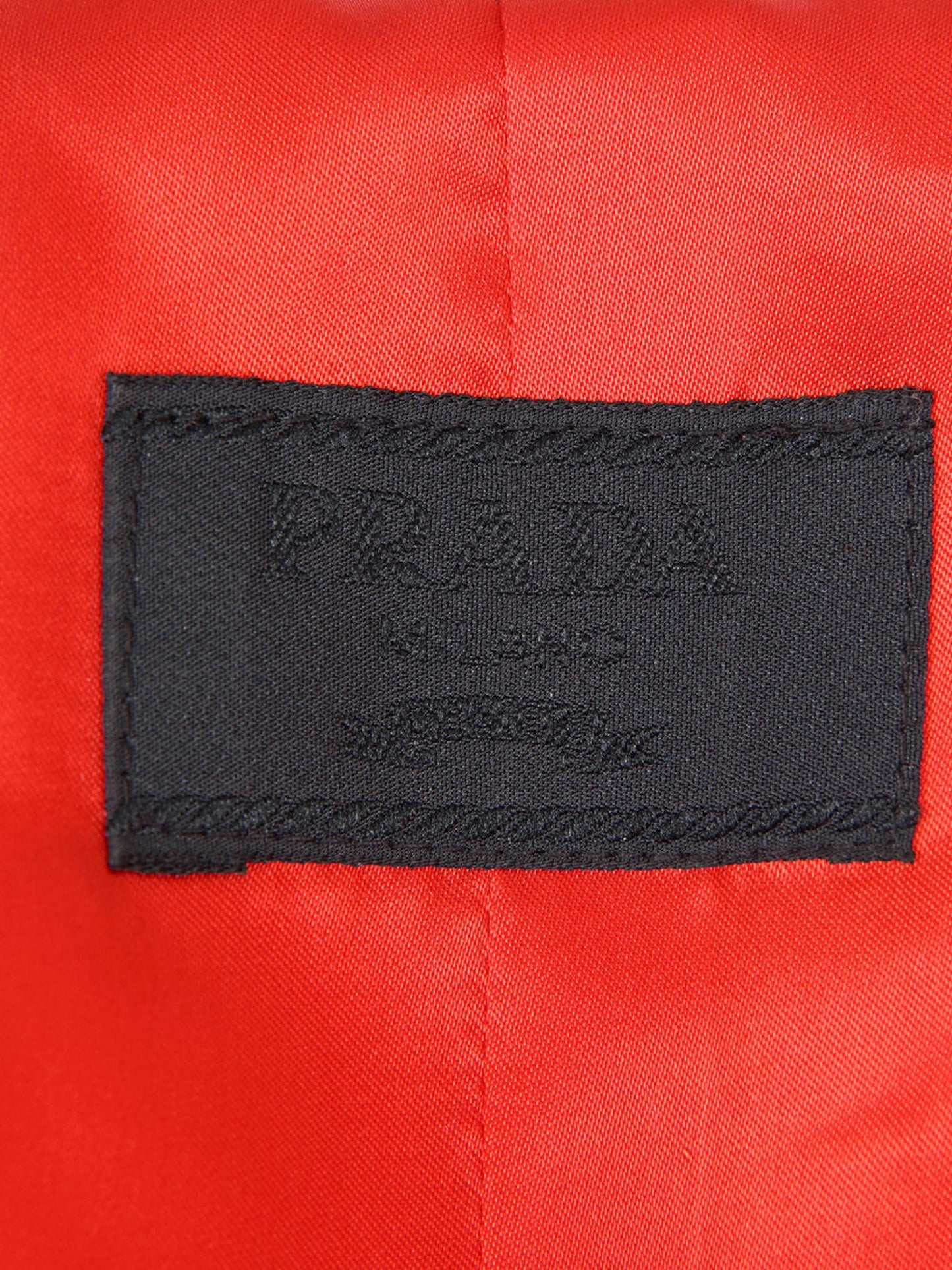 Prada FW 1995 Red Silk Blazer and Skirt Set