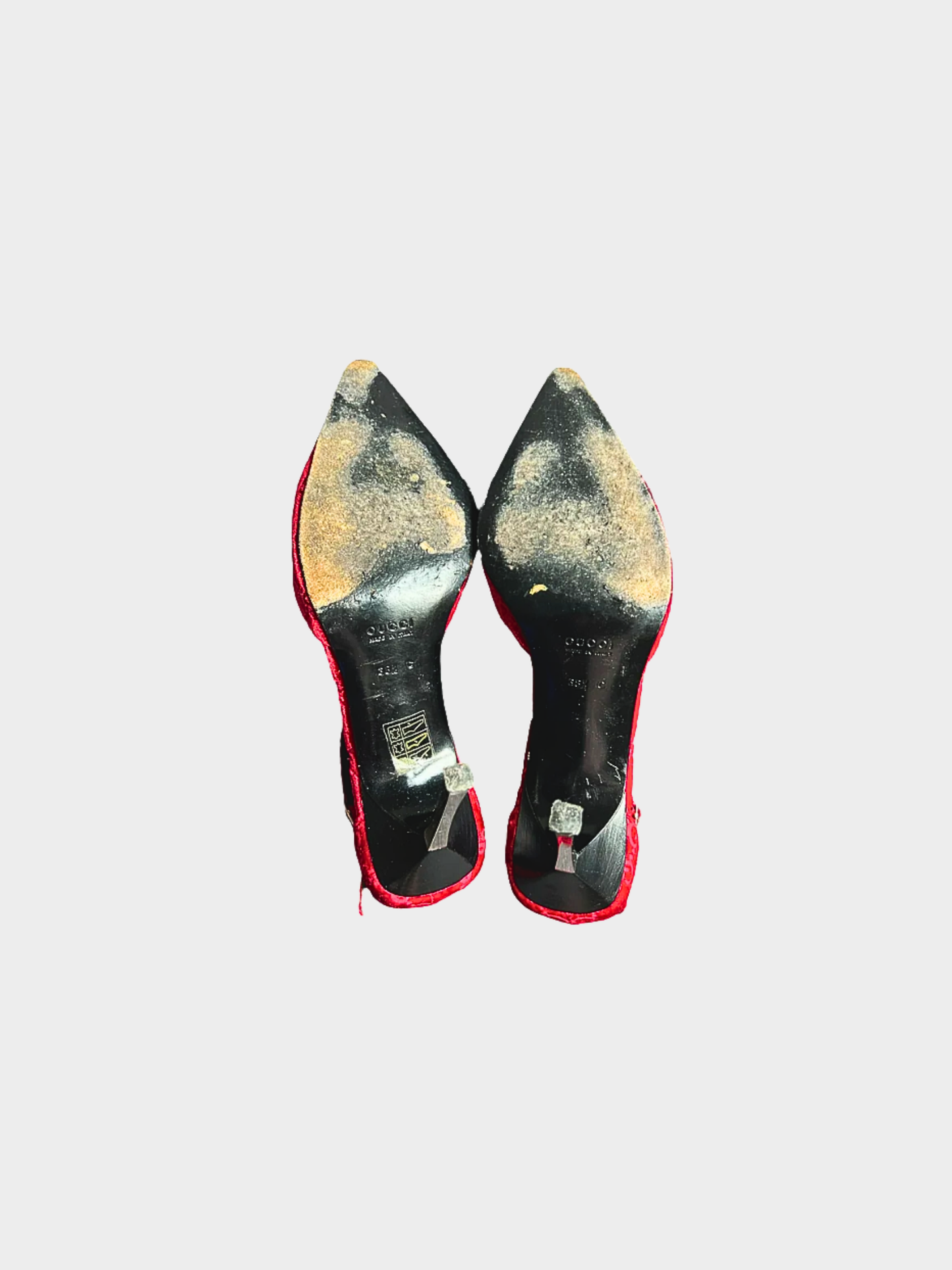 Gucci by Tom Ford FW 1997 Red GG Monogram Heels