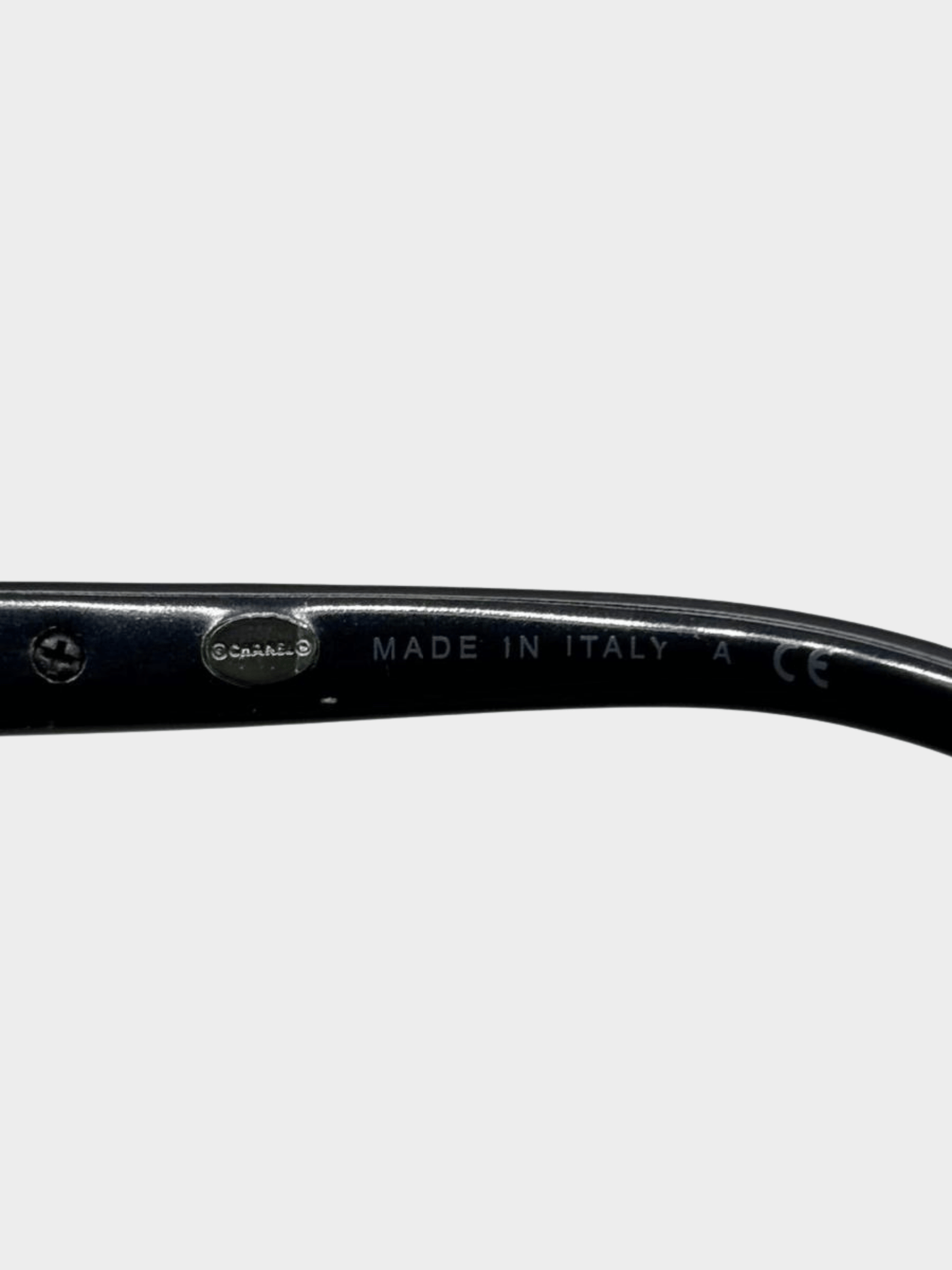 Chanel 2000s Black Rhinestone Eyeglasses