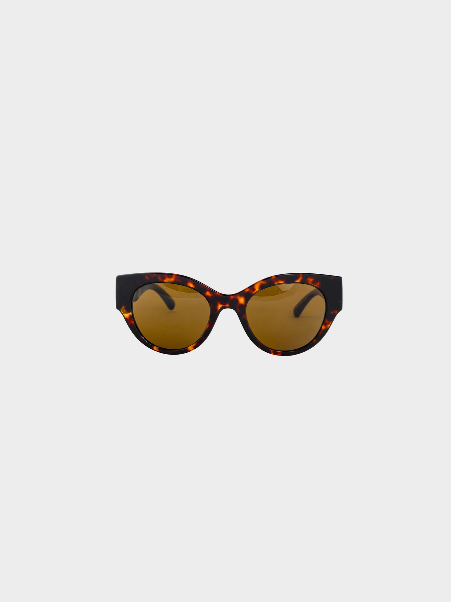 Versace 2020s Tortoiseshell Havana Medusa Medallion Sunglasses