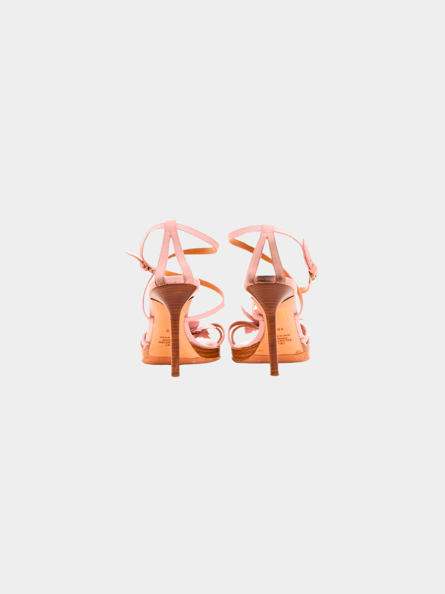 Valentino SS 2004 Dusty rose ankle strap heels