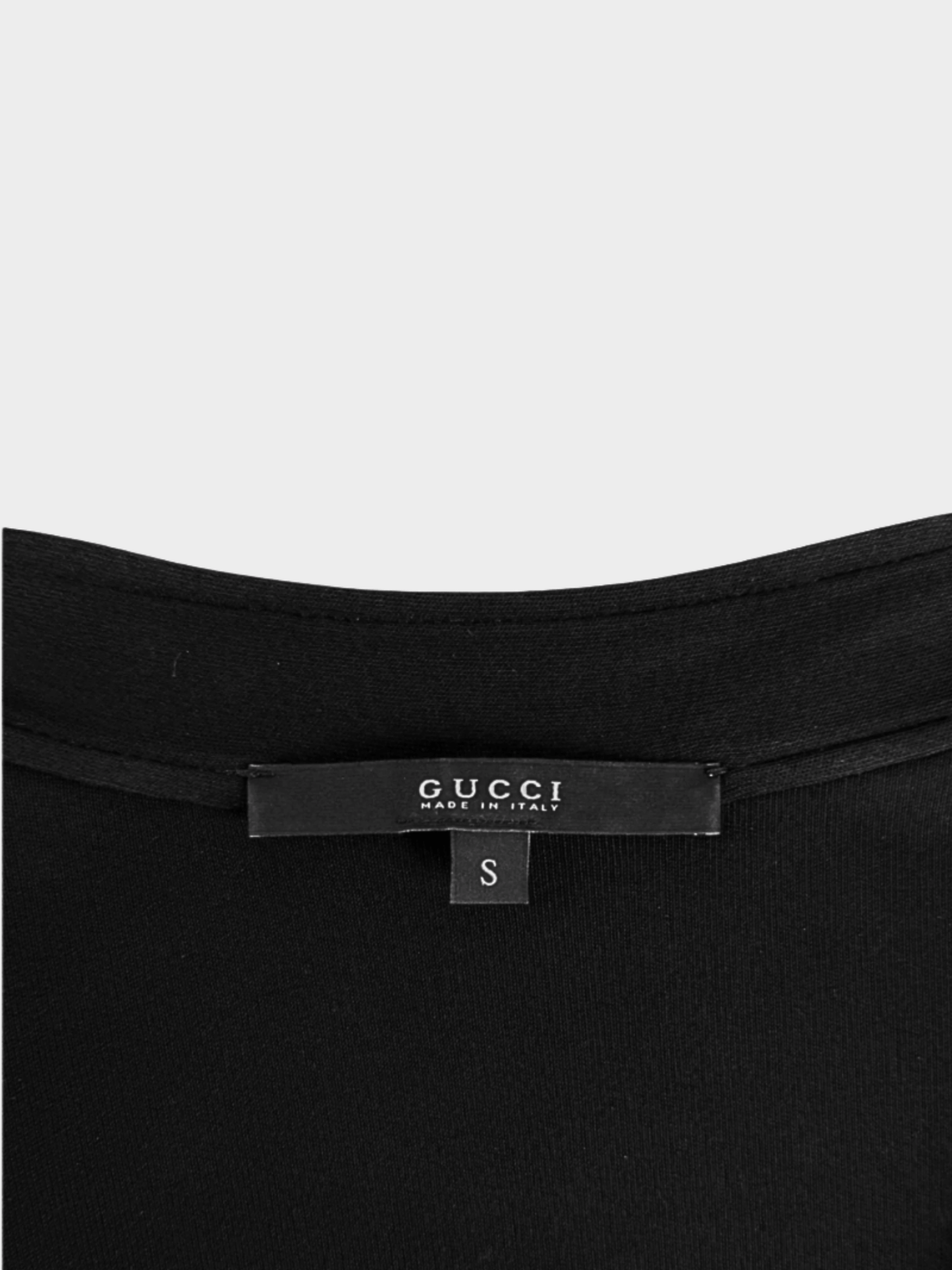 Gucci FW 2006 Runway Black Chain Fringe Low Cut Long Sleeve Dress