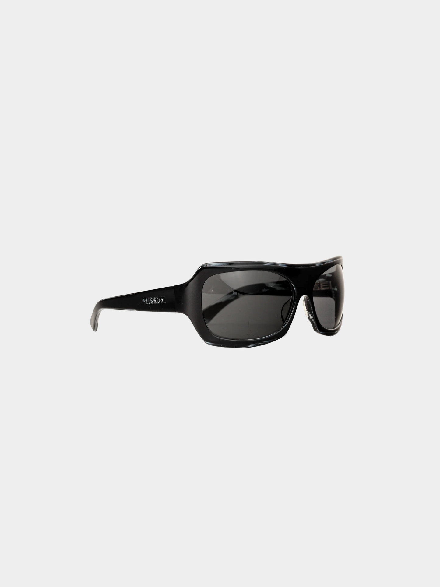 Missoni 2010s Black Marbled-Accent Oversized Sunglasses