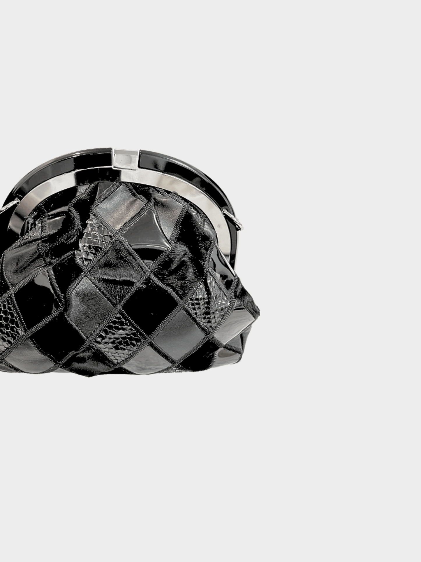 Chanel 2005-2006 Black Leather CC Patchwork Handbag