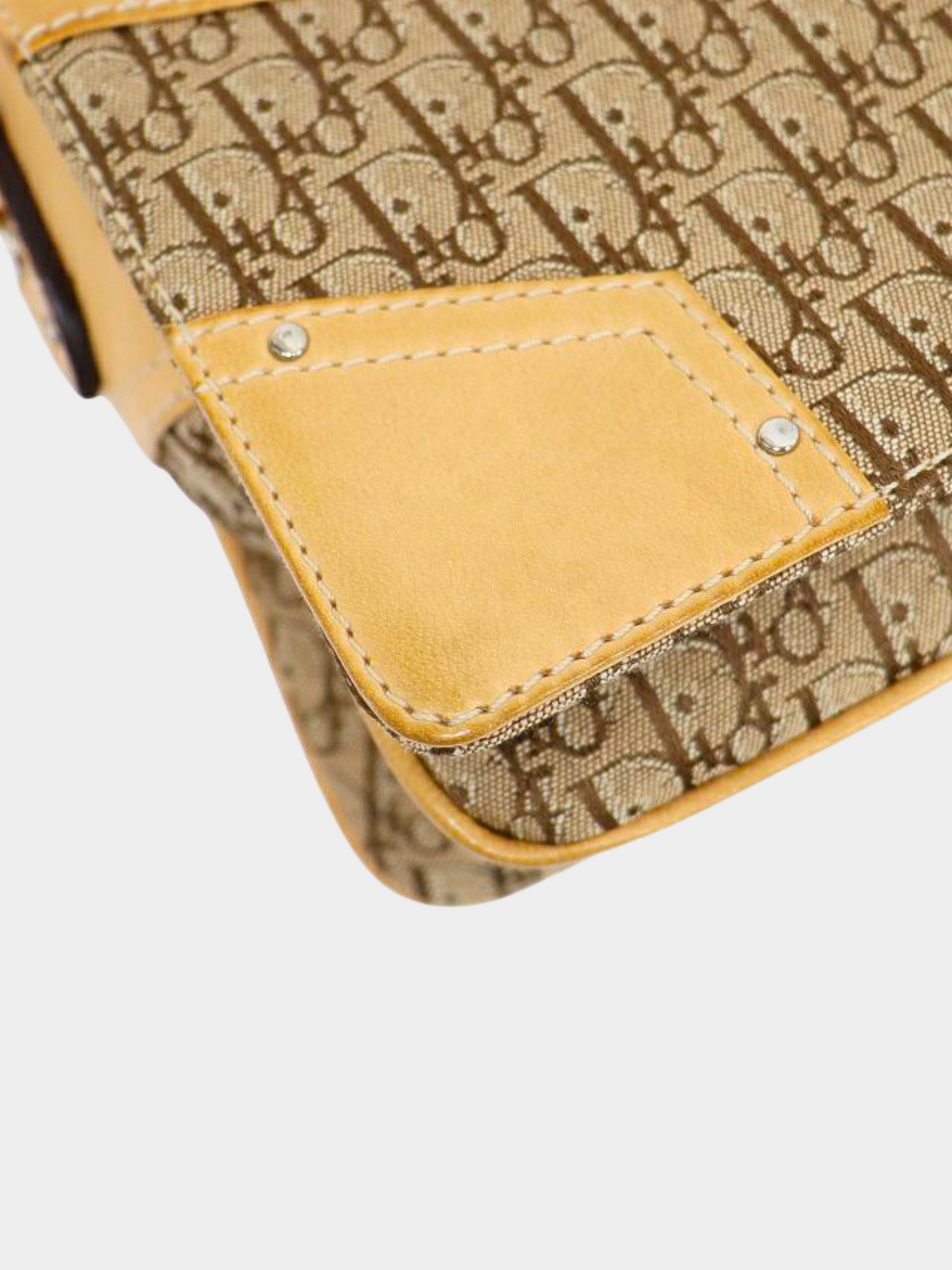Christian Dior 2000s Beige Monogram Canvas Leather bag